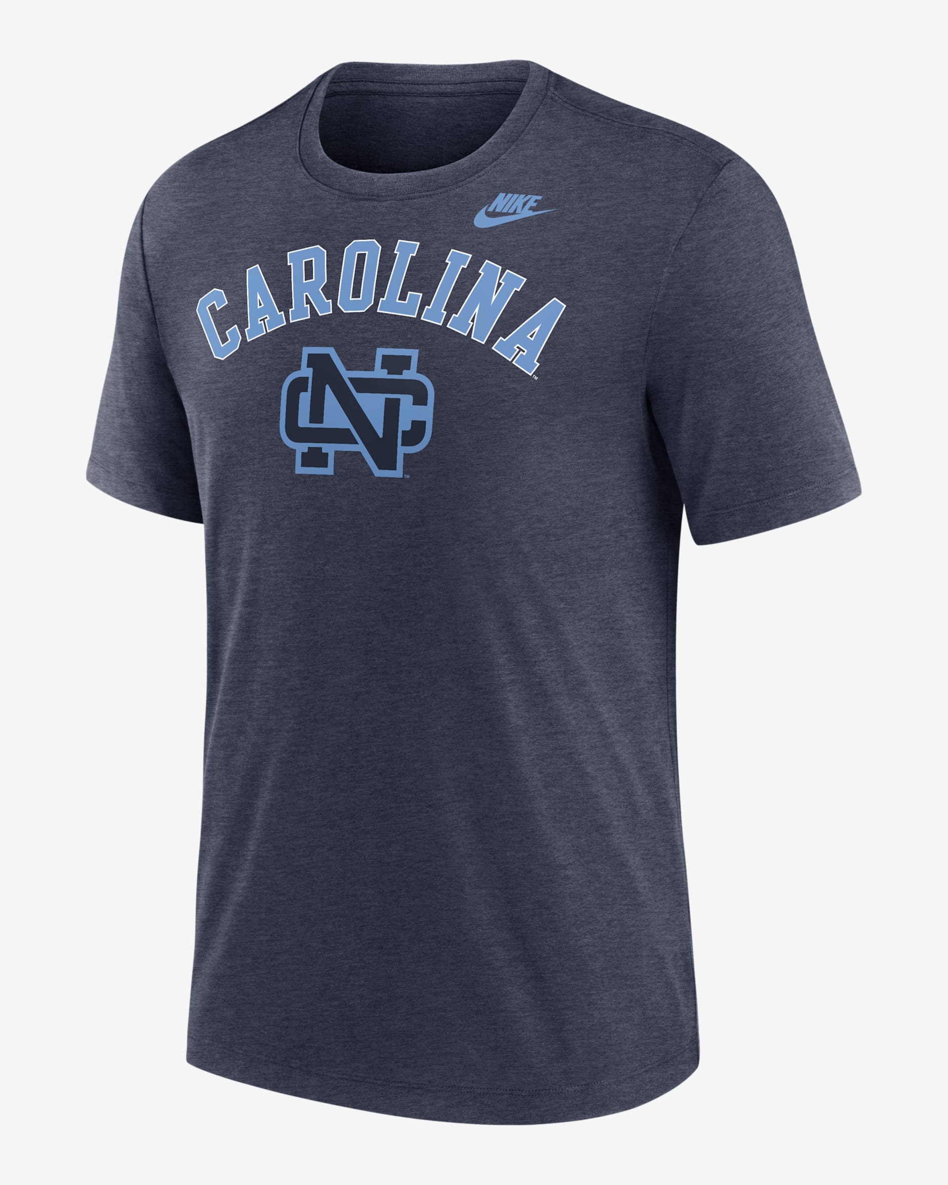 North Carolina Legacy Arch Men's Nike College T-Shirt - Navy Heather