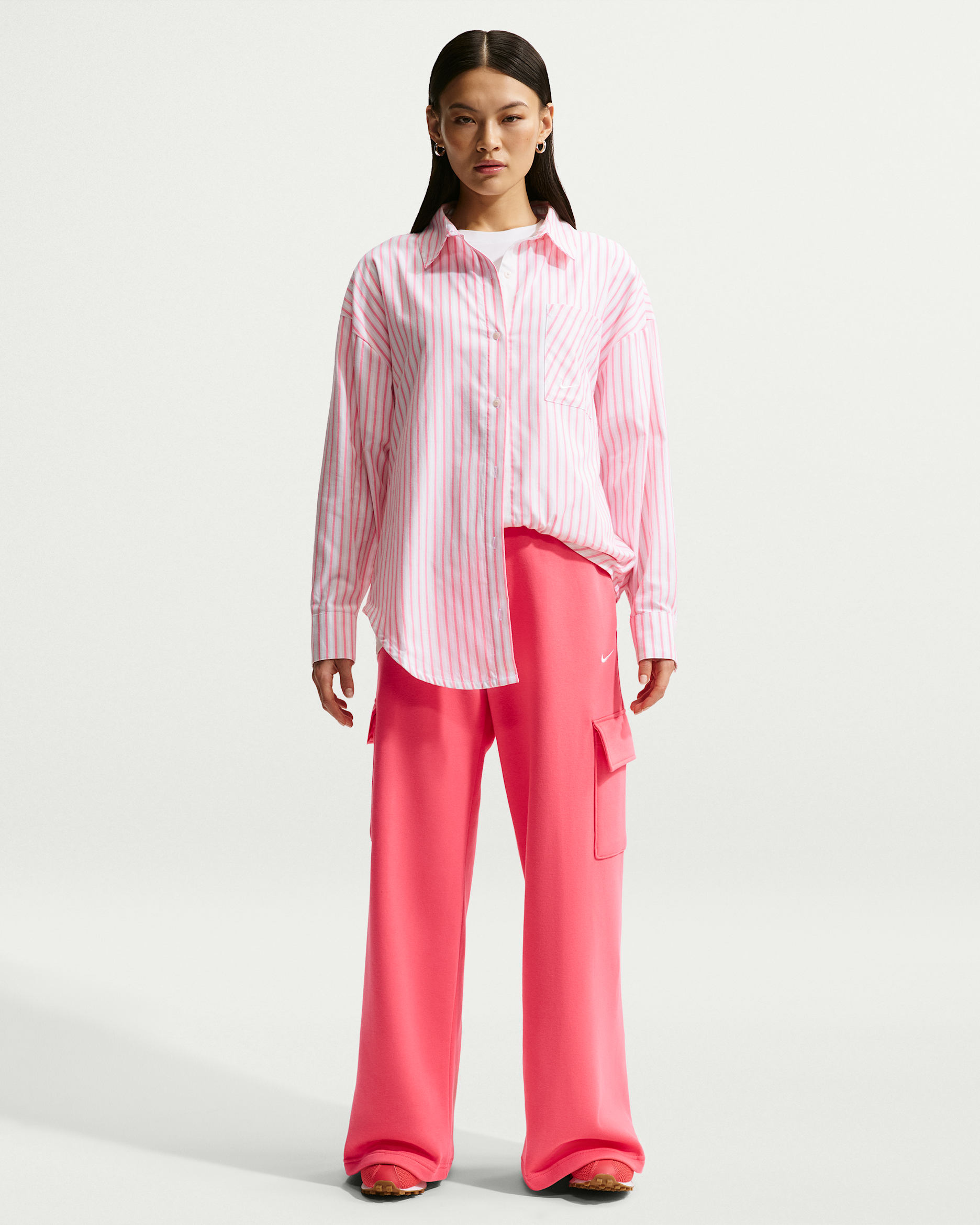 Nike Sportswear Phoenix Fleece Women's Cargo Sweatpants - Sea Coral/Sail