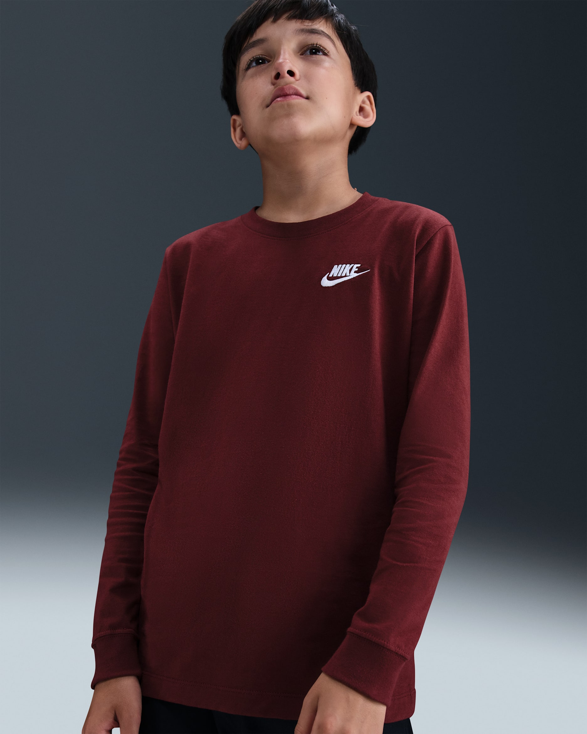 Nike Sportswear Big Kids' Long-Sleeve T-Shirt - Dark Team Red
