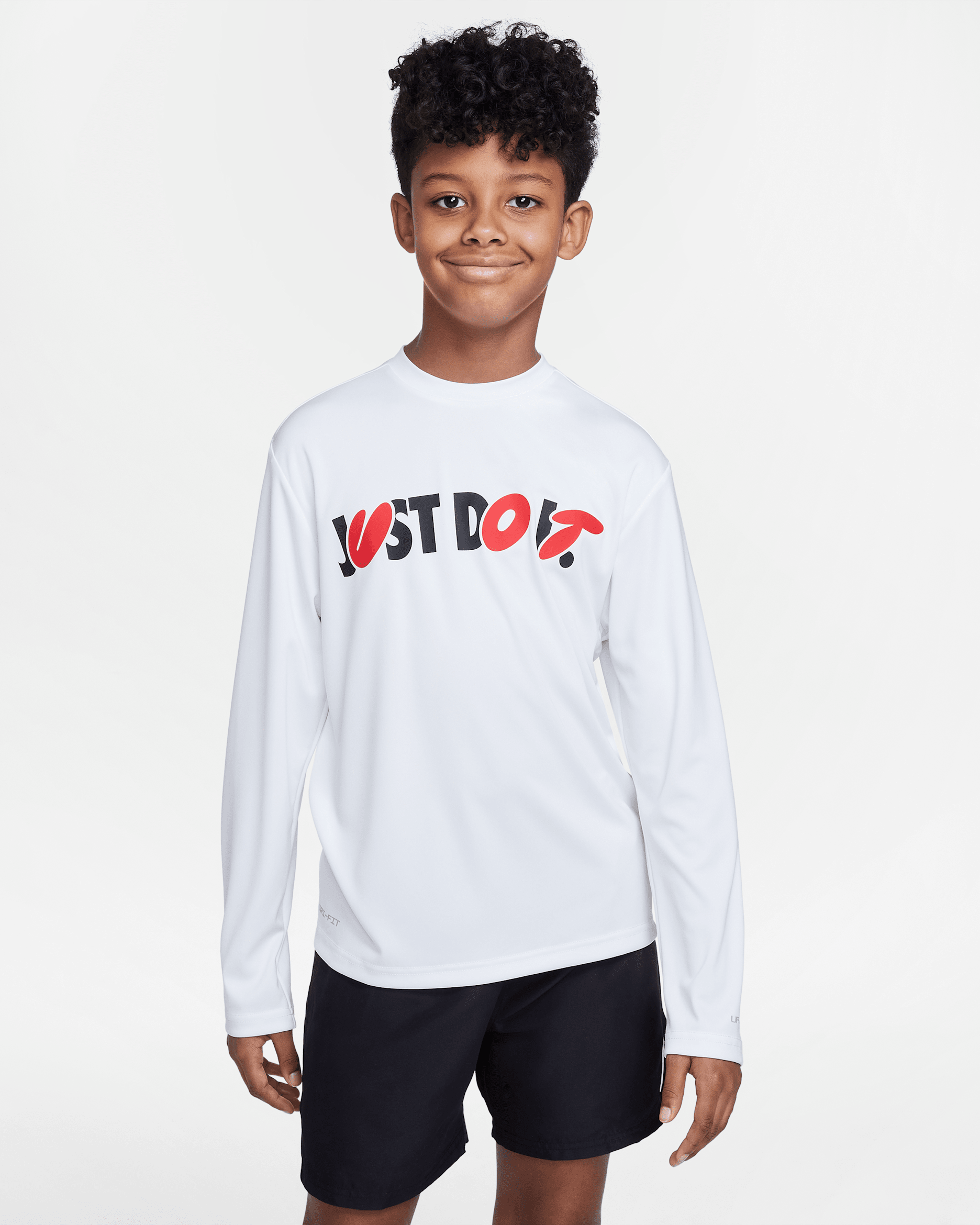 Playera de manga larga Dri-FIT para niño talla grande Nike Swim Hydroguard - Blanco