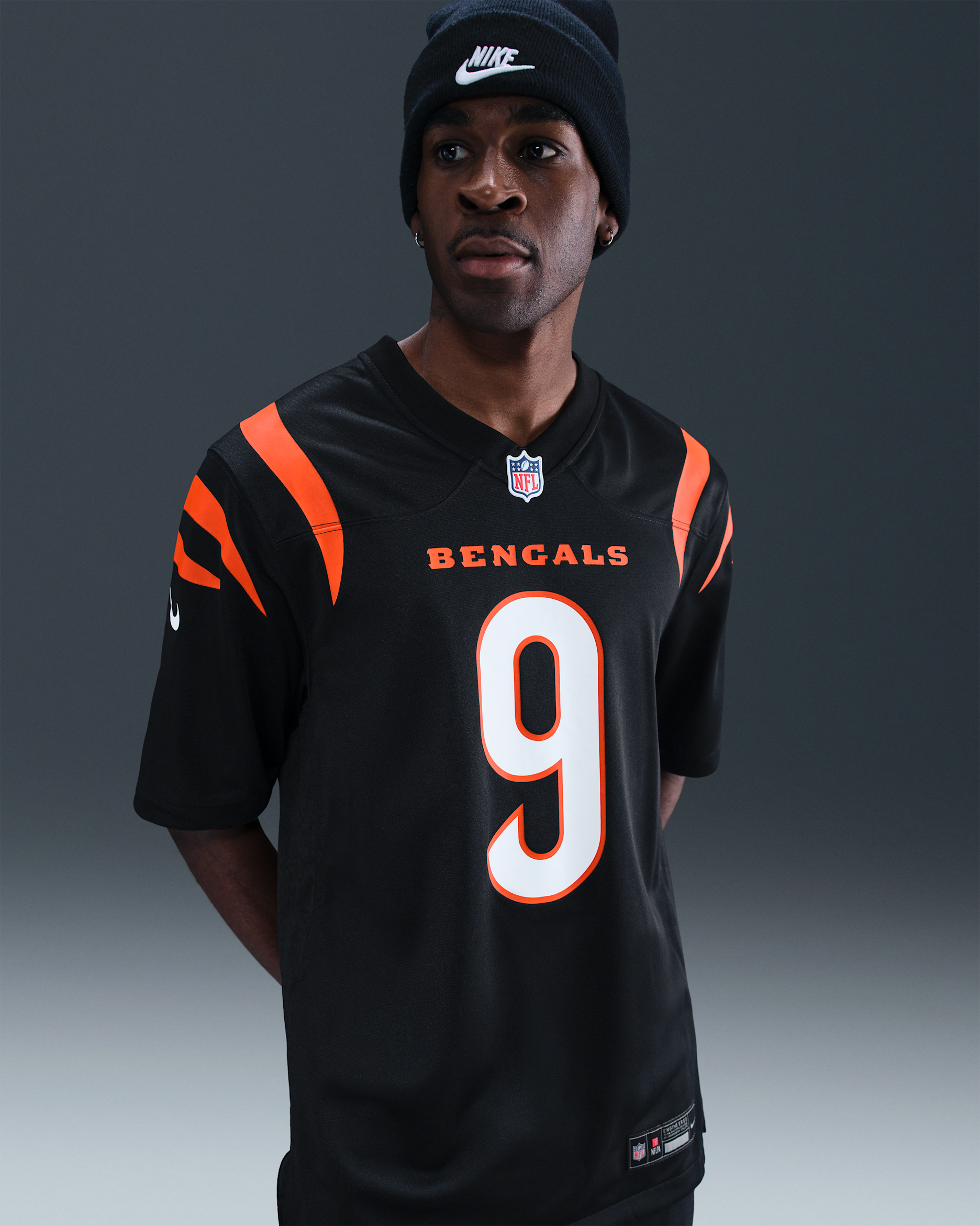 NFL Cincinnati Bengals (Joe Burrow) Samarreta de futbol americà - Home - Negre
