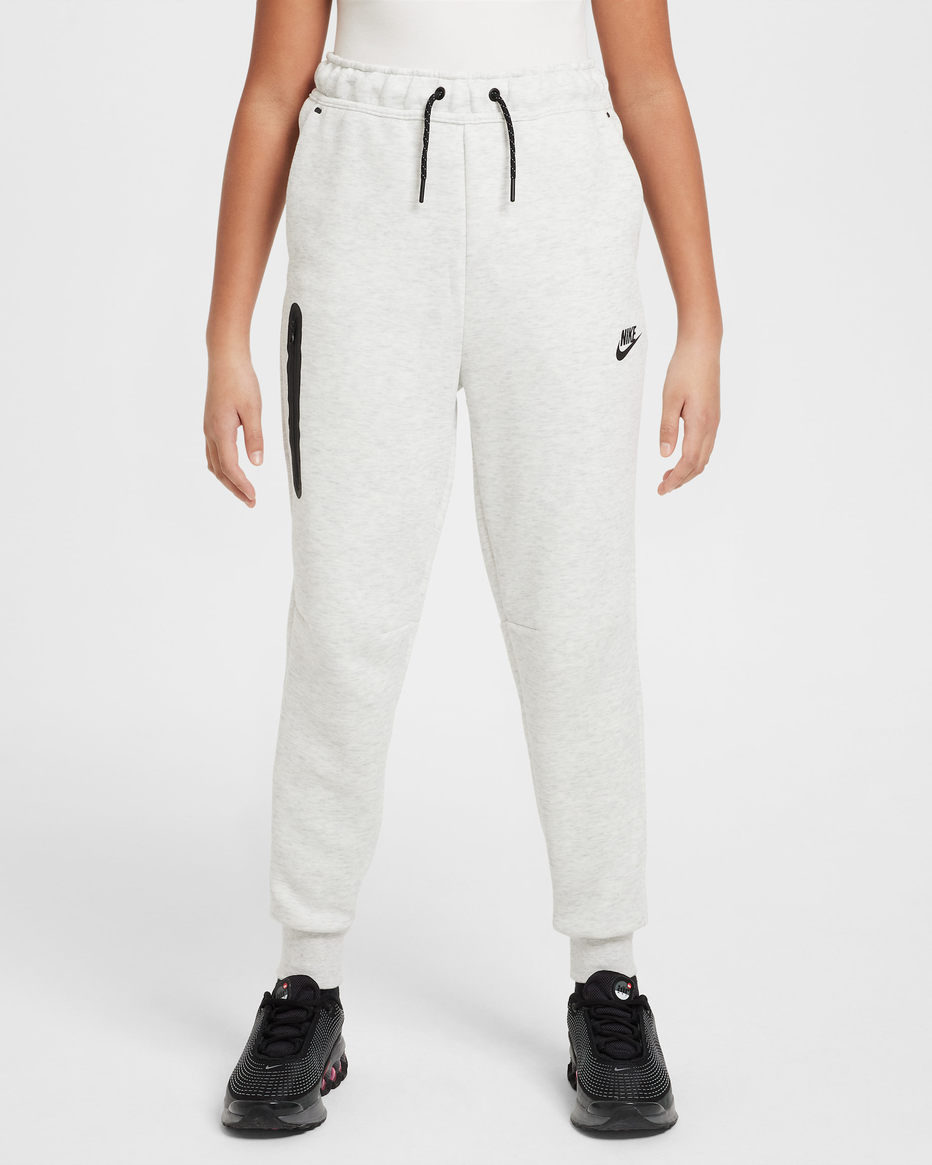 Nike Sportswear Tech Fleece Girls' Joggers - Light Grey/Heather/Black/Black