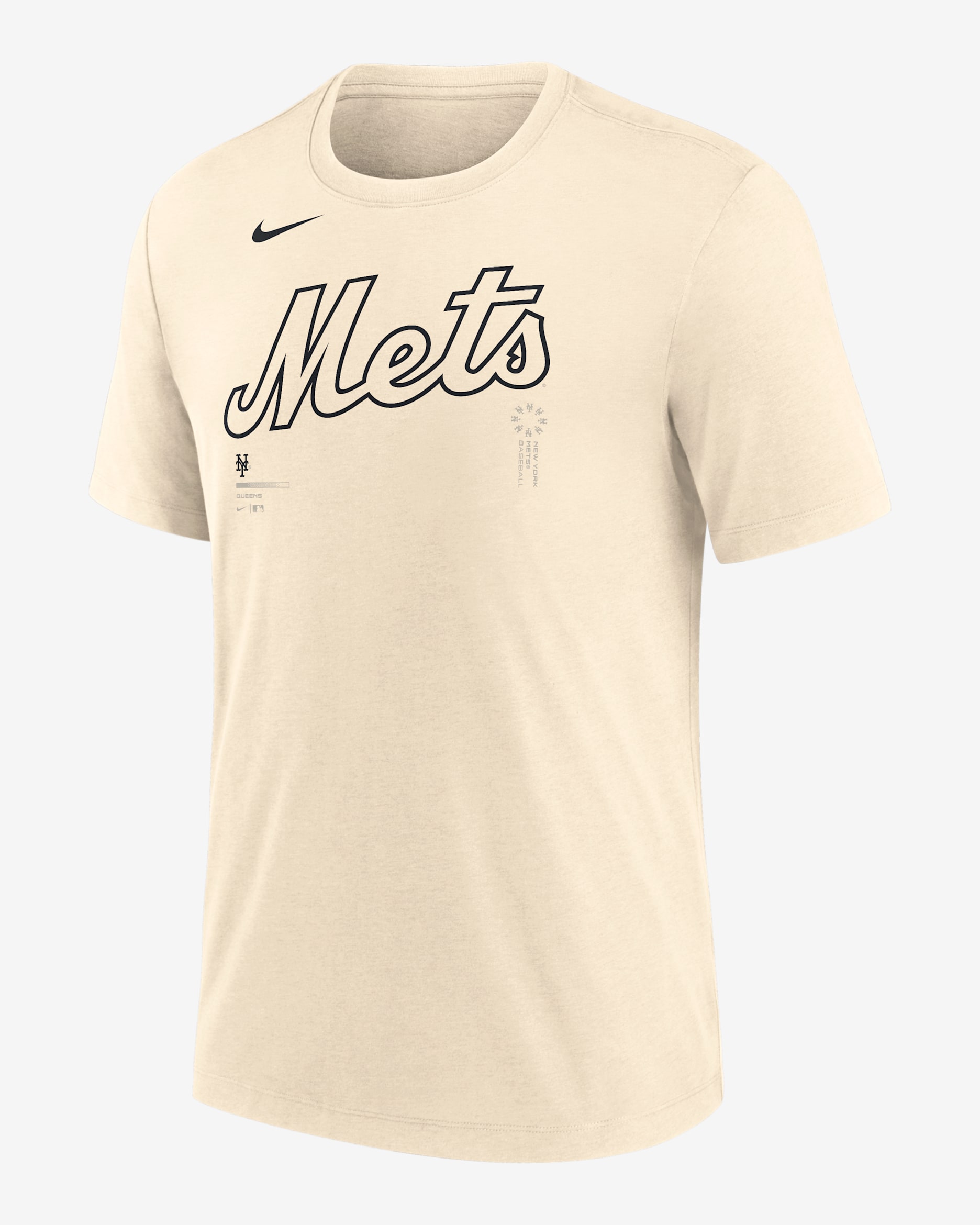 New York Mets Wordmark Men's Nike MLB T-Shirt - Natural