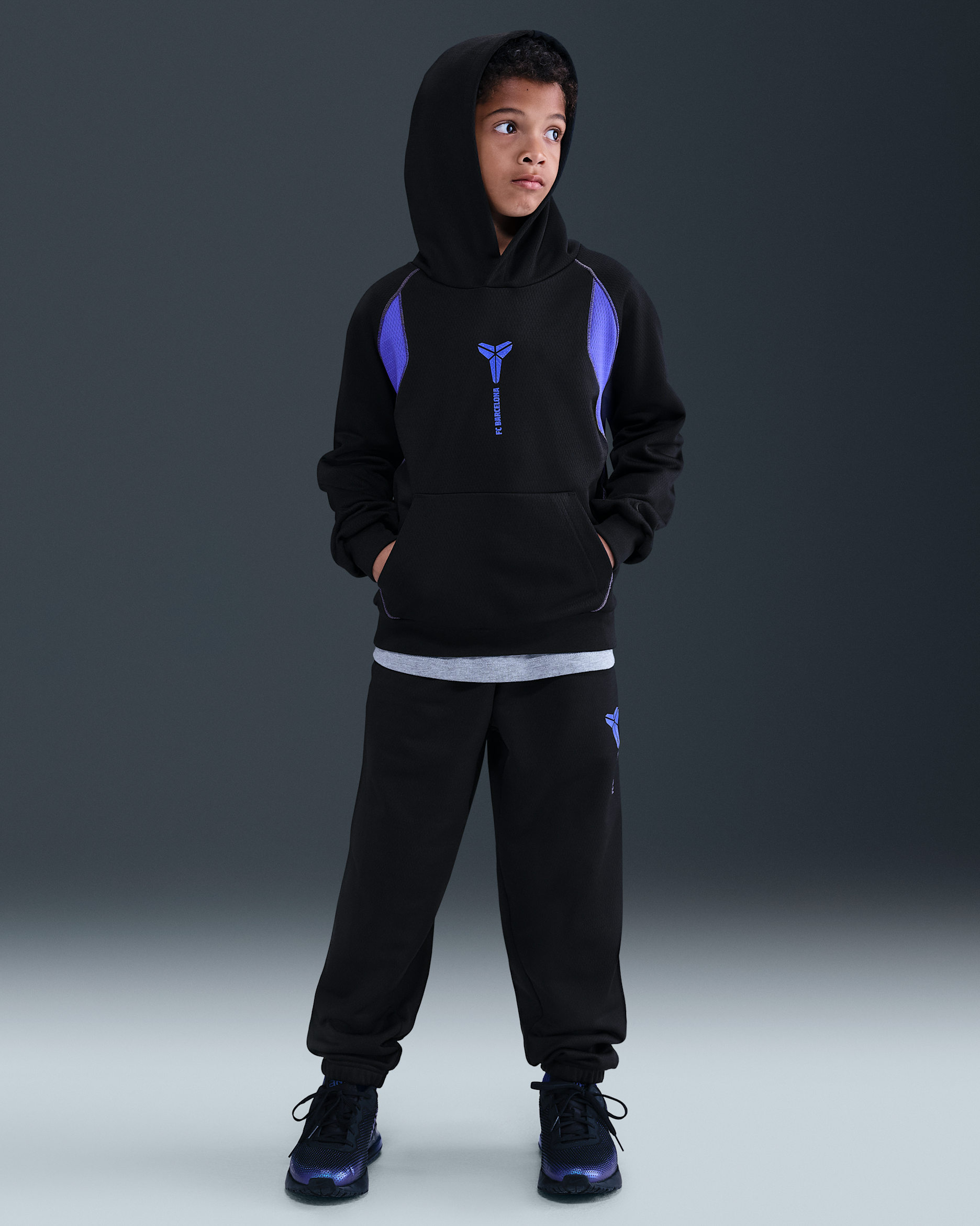 Segona equipació FC Barcelona Pantalons de futbol Kobe Therma-FIT - Nen/a - Negre/Negre