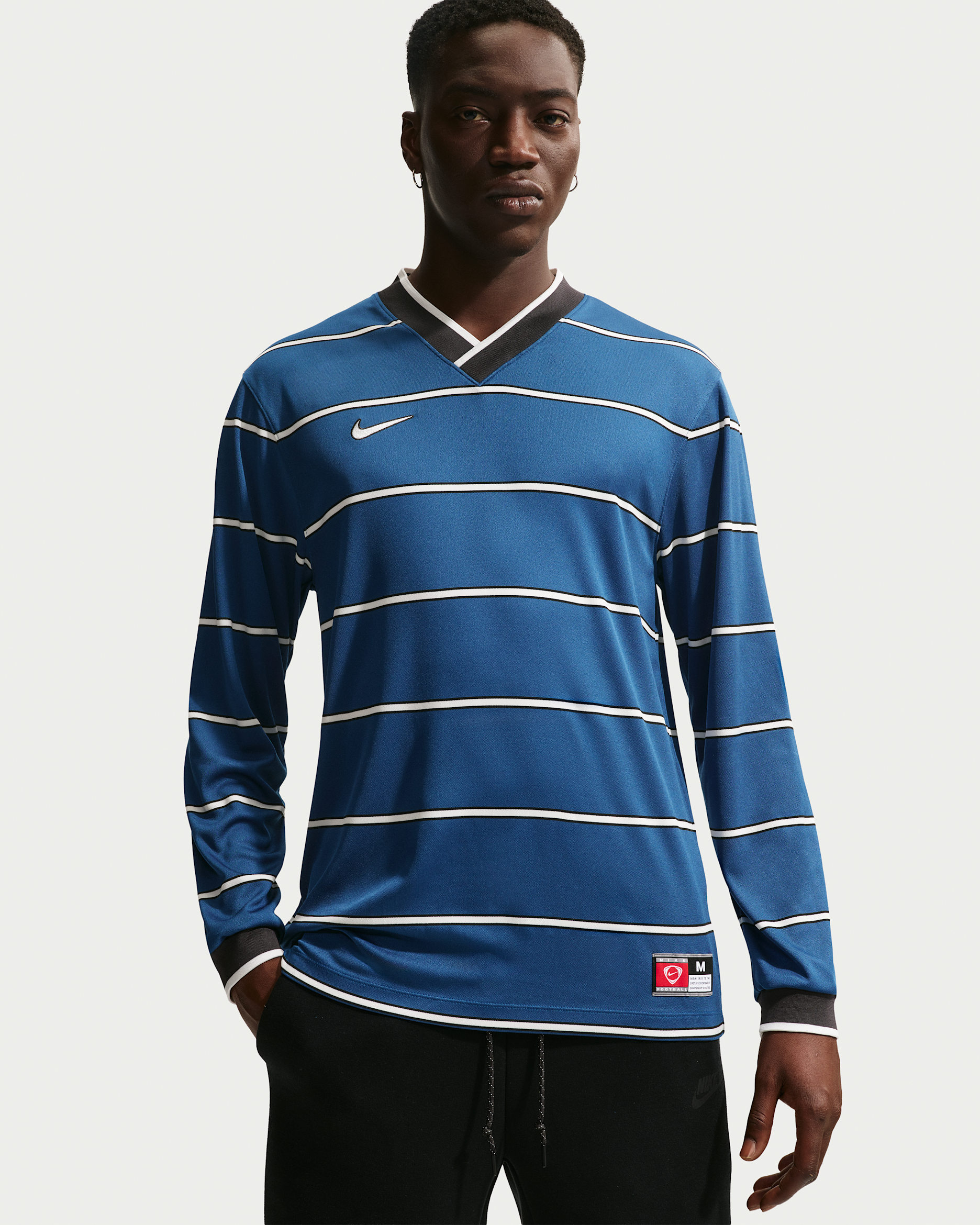 Nike Energy Men's Dri-FIT Soccer Long-Sleeve Soccer Top - Court Blue/Off Noir/Summit White/Summit White