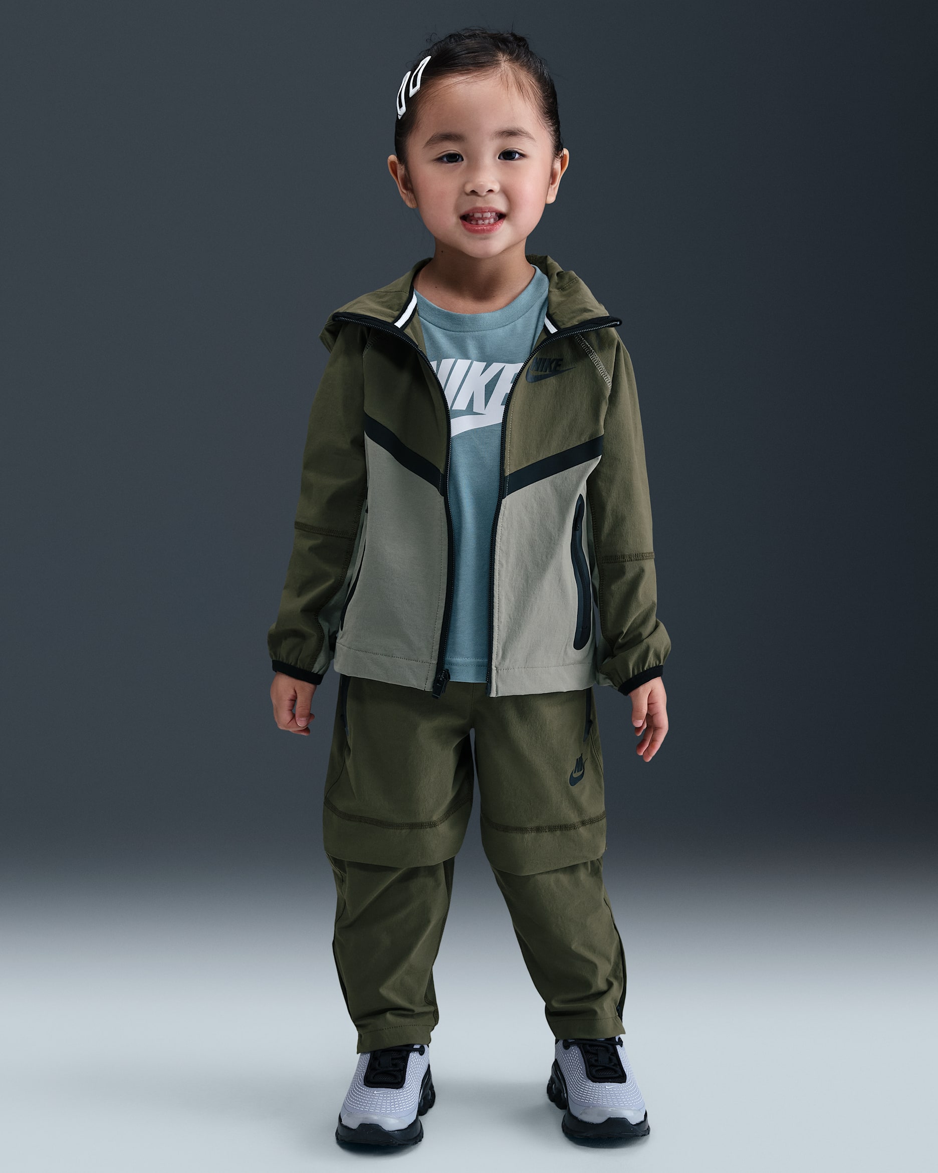 Nike Dri-FIT Toddler Tech Woven 2-Piece Set - Light Army