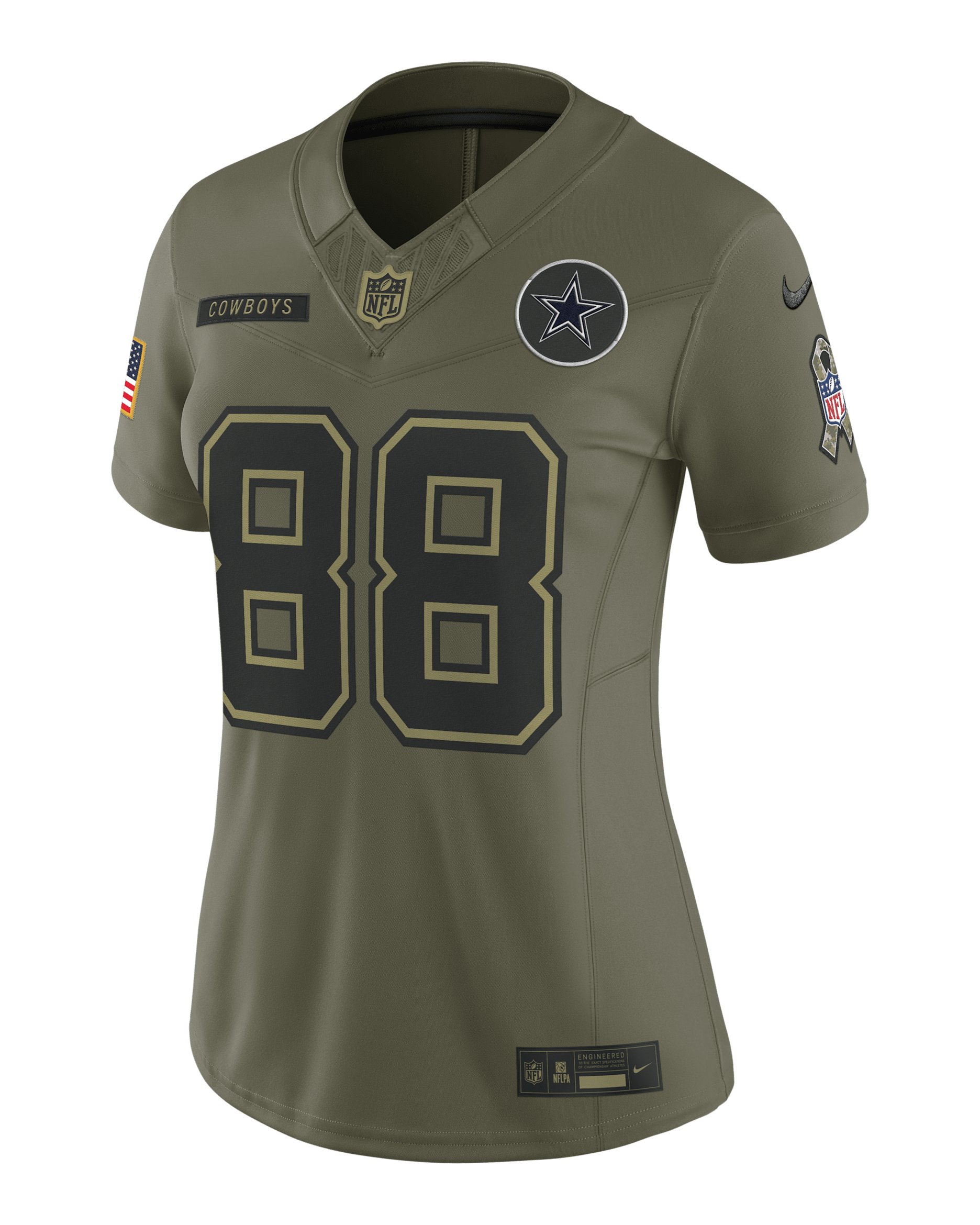 CeeDee Lamb Dallas Cowboys Salute to Service Women's Nike Dri-FIT NFL Limited Jersey - Olive