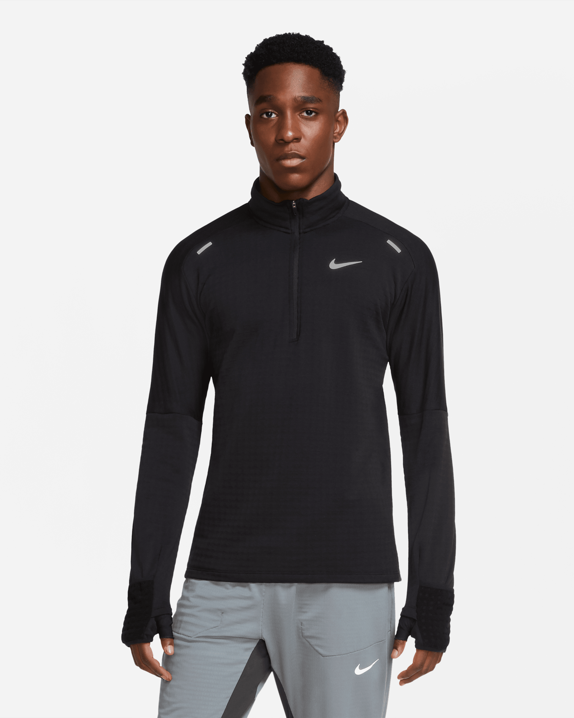 Nike Sphere Men's 1/2-Zip Running Top - Black/Black