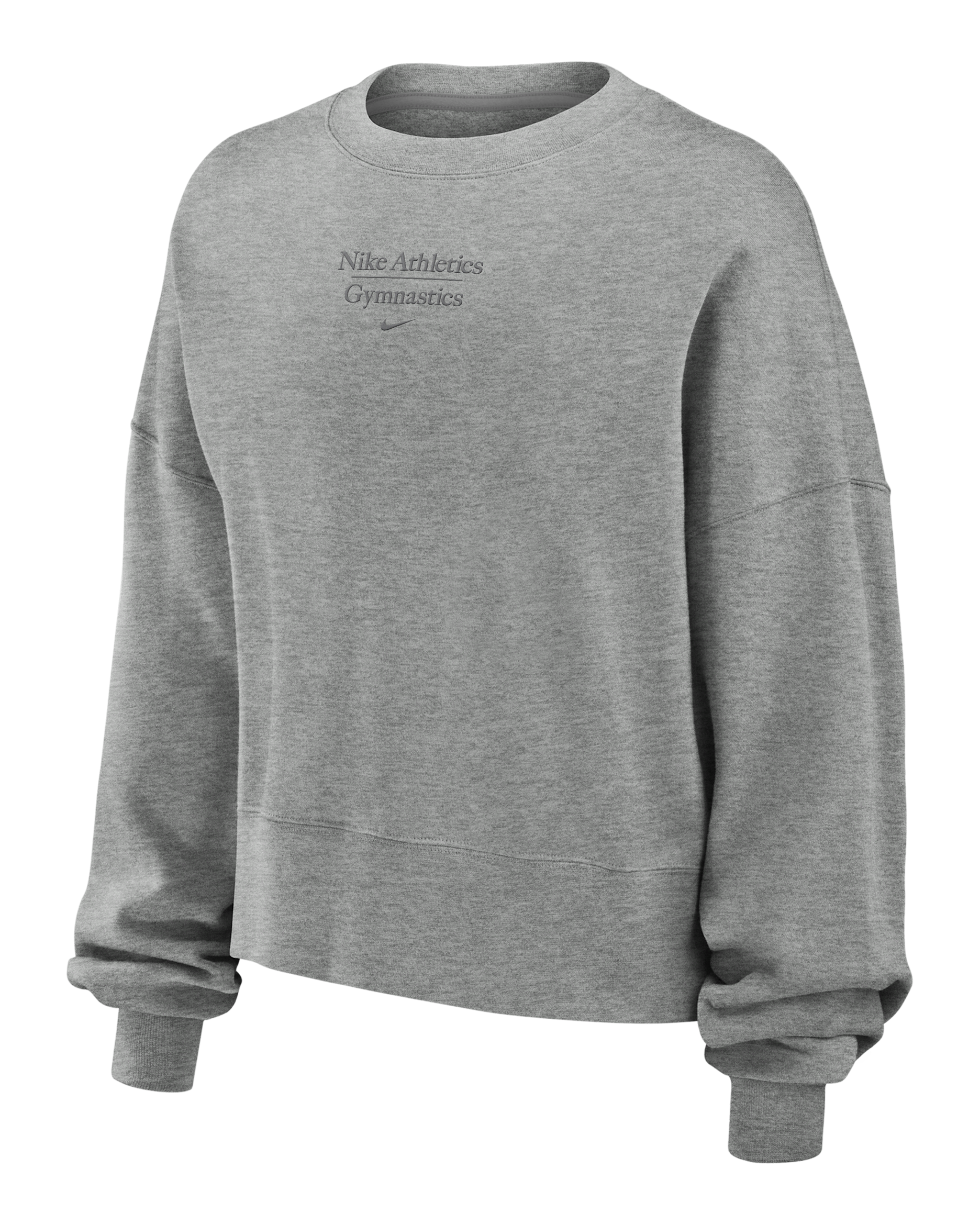 Sudadera de cuello redondo de gimnasia para mujer Nike Phoenix Fleece - Gris oscuro jaspeado