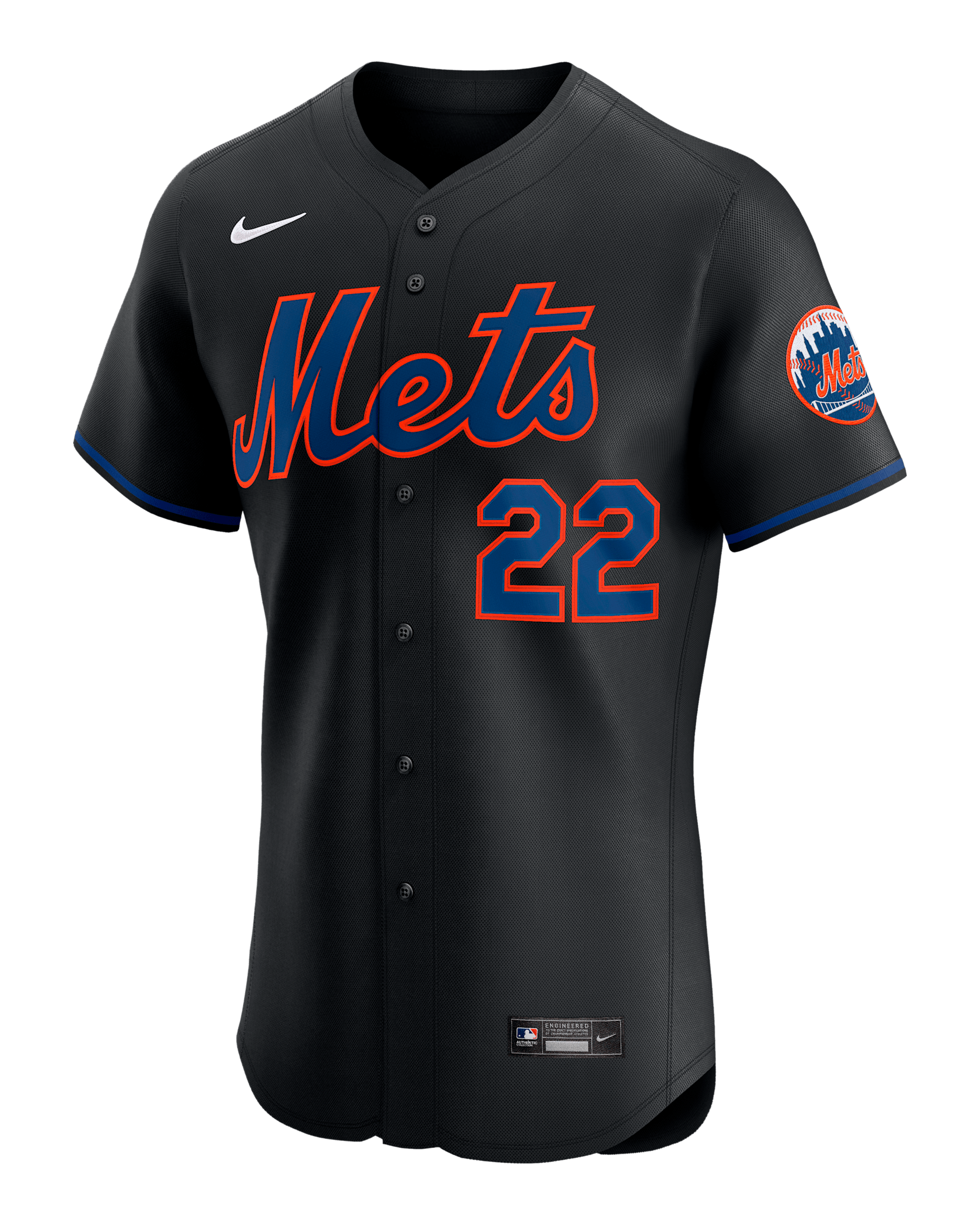 Jersey Nike Dri-FIT ADV de la MLB Elite para hombre Juan Soto New York Mets - Negro