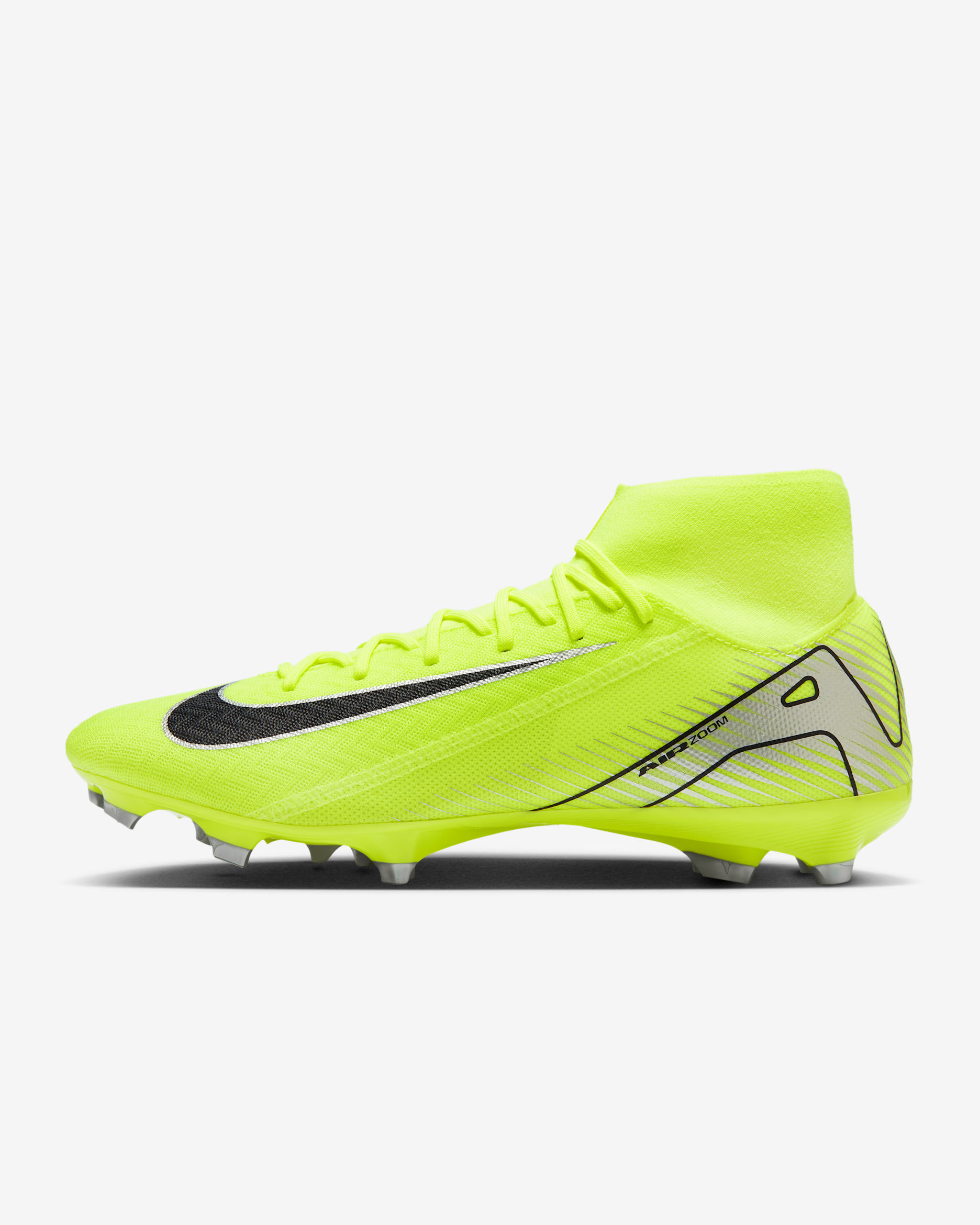Nike Mercurial Superfly 10 Academy Botes de futbol de perfil alt per a terrenys diversos - Volt/Negre