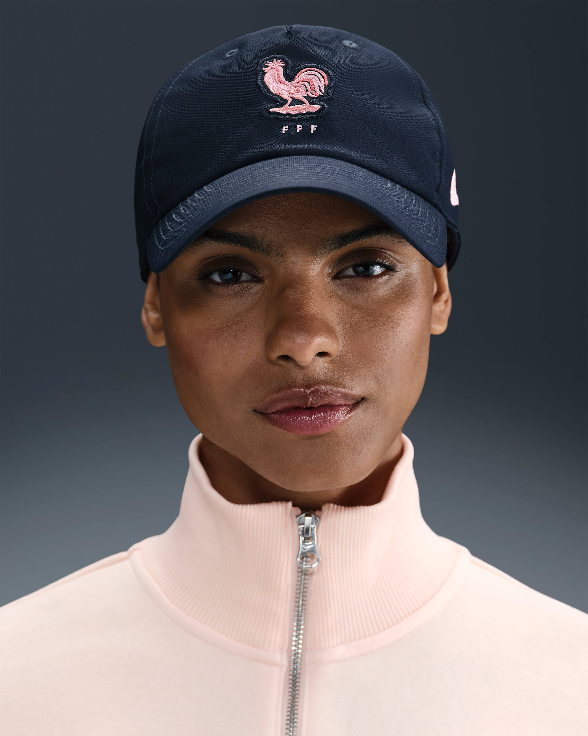 Frankrijk 2025/2026 Nike Club pet - Obsidian/Bleached Coral