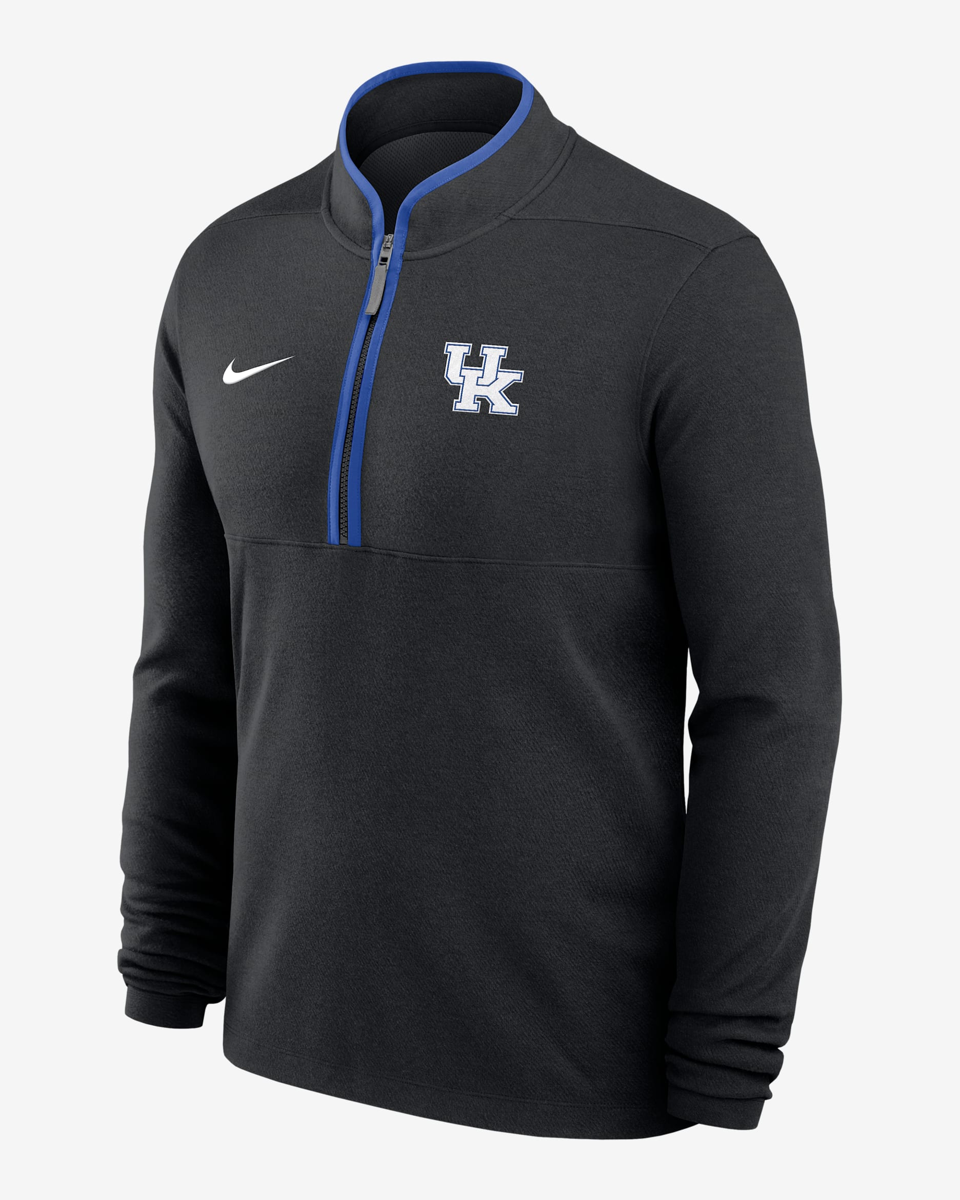 Playera de manga larga universitaria Nike Dri-FIT de medio cierre para hombre Kentucky Victory - Negro