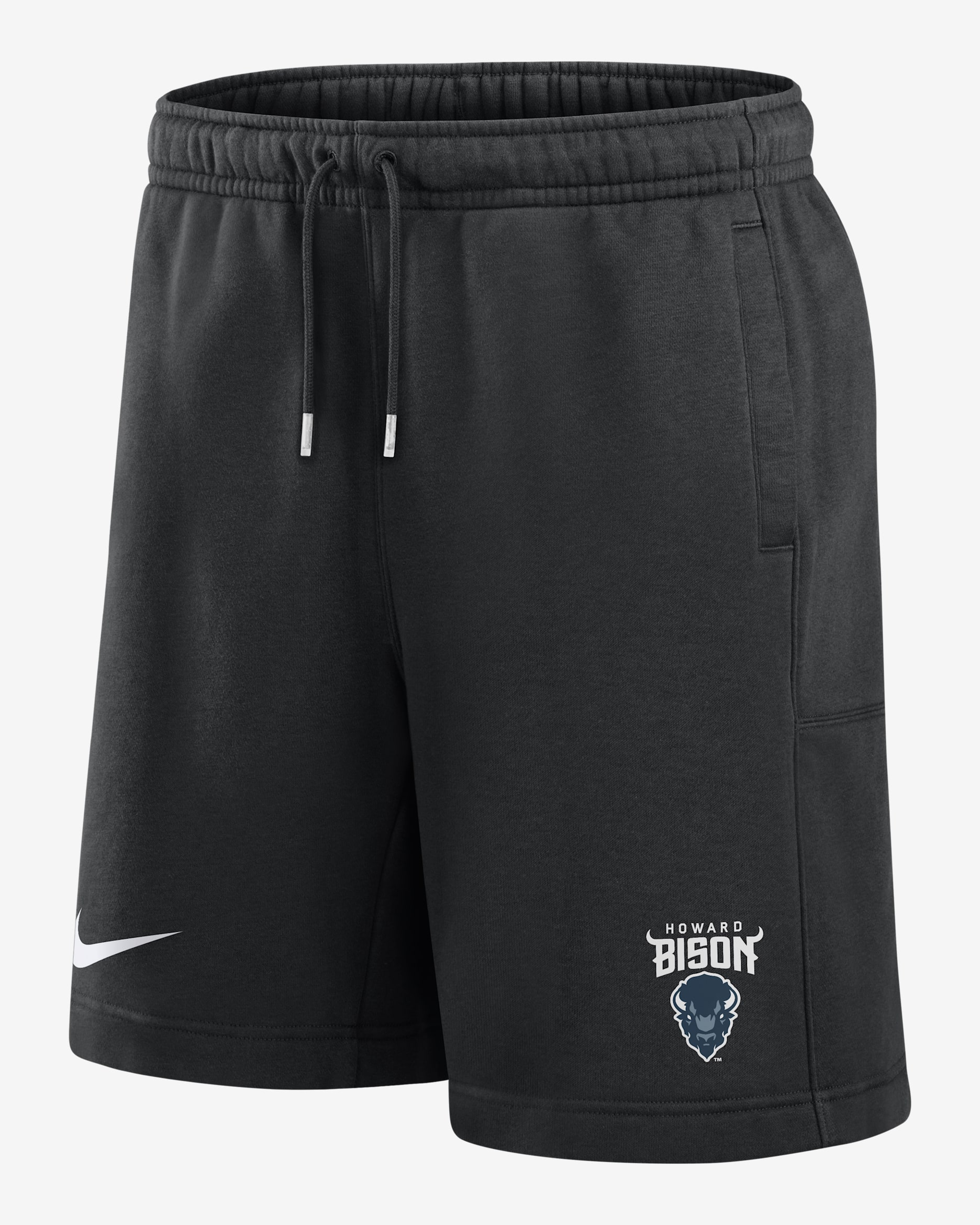 Shorts Nike College Club Fleece para hombre (Howard University) - Negro
