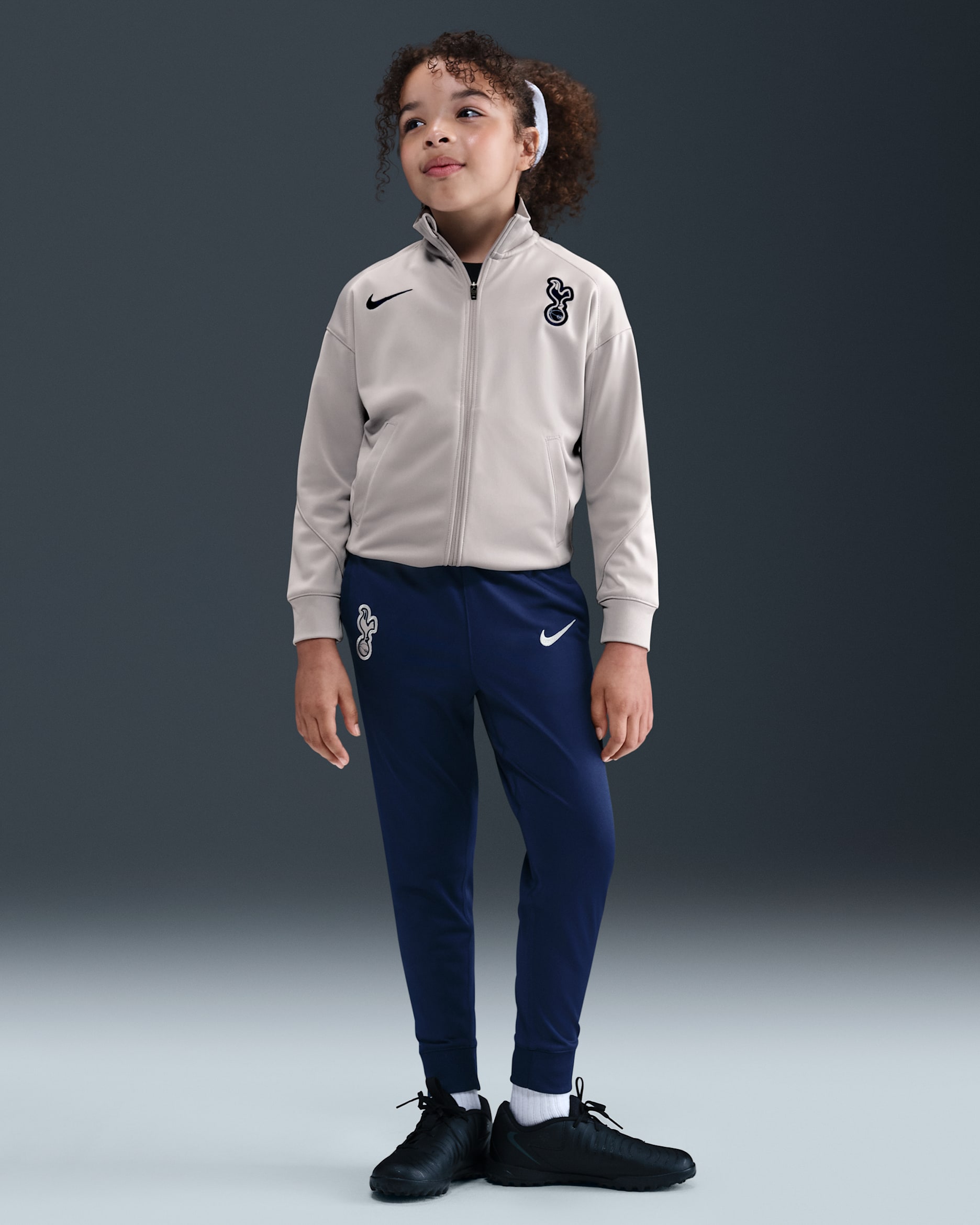 Tottenham Hotspur Strike Younger Kids' Nike Dri-FIT Football Knit Tracksuit - Light Iron Ore/Binary Blue/Binary Blue