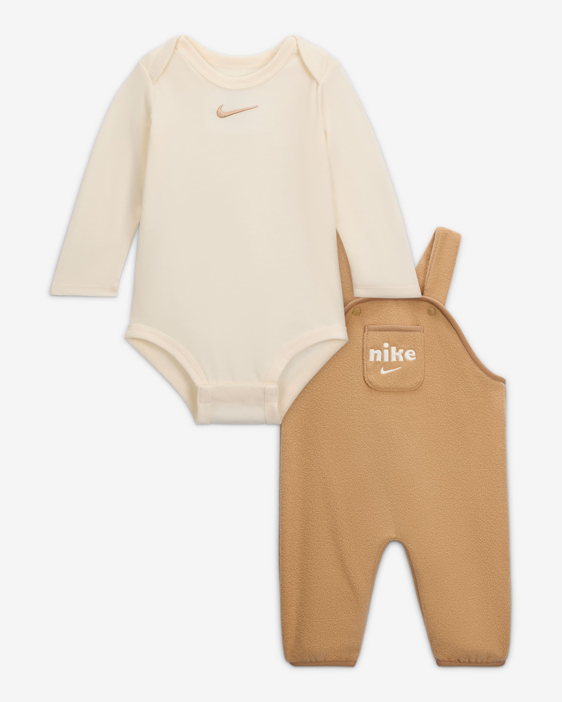 ナイキ ベビー プラッシュ フリース オーバーオール ツーピース セット - ヘンプ