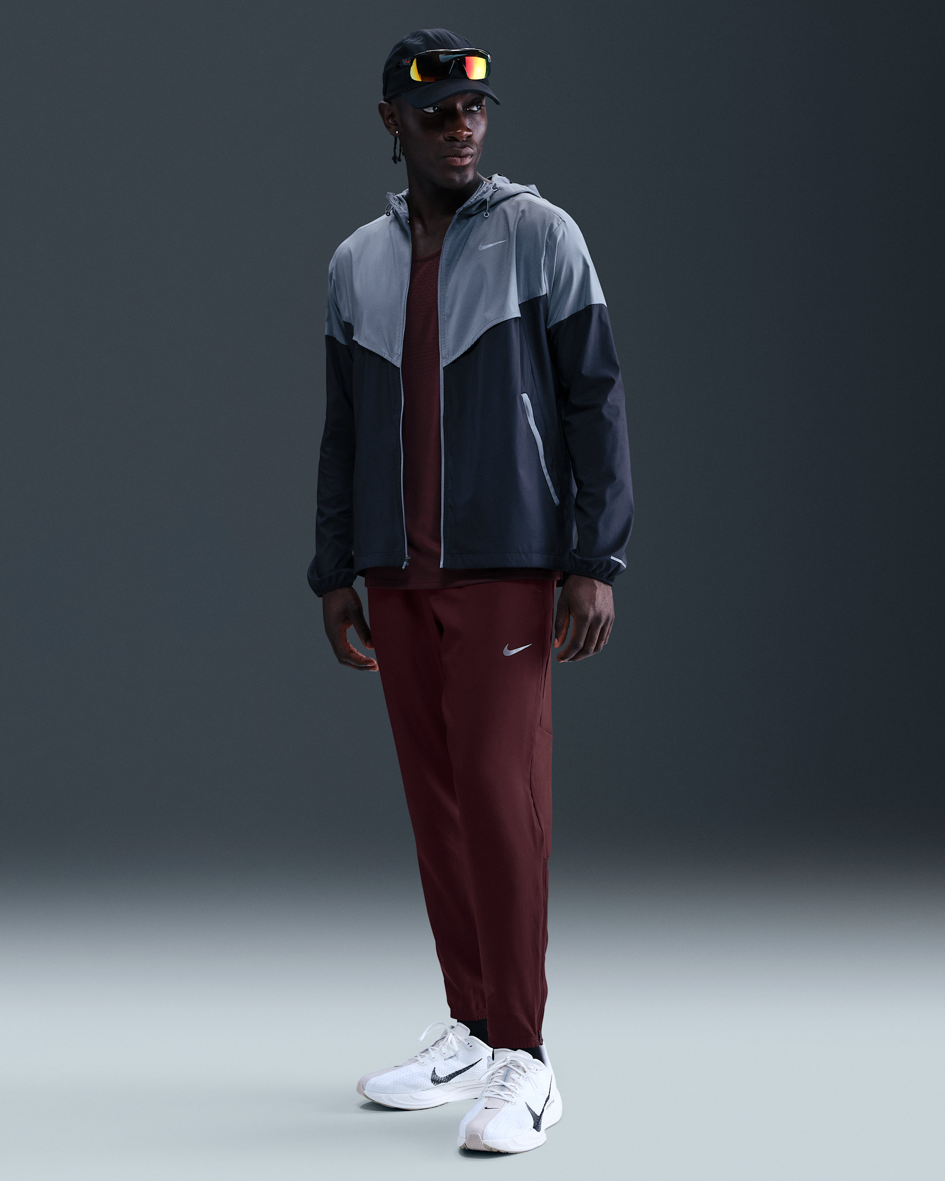 Pantalon de running tissé Dri-FIT Nike Challenger pour homme - Burgundy Crush/Noir