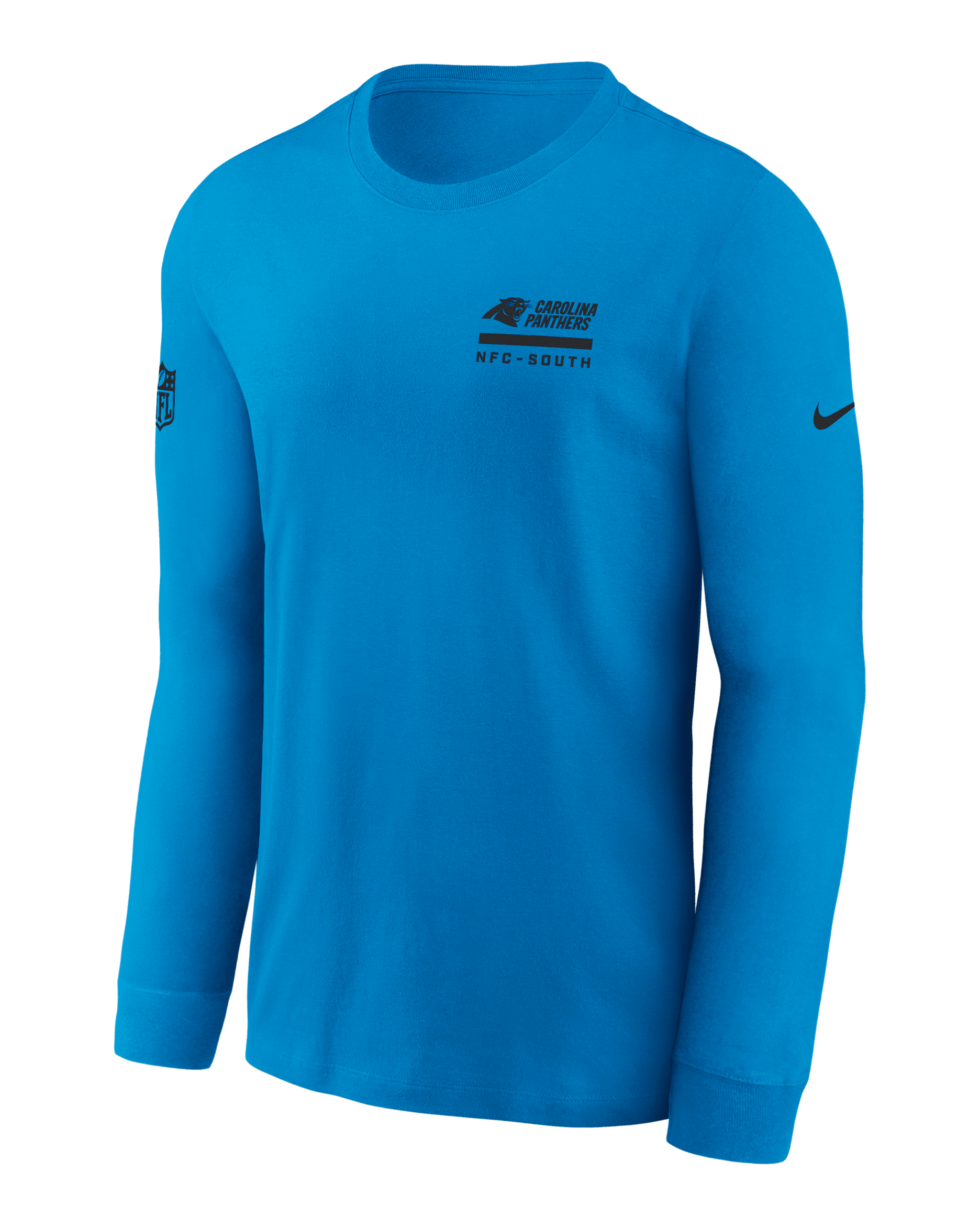 Playera de manga larga Nike Dri-FIT de la NFL para hombre Carolina Panthers Sideline Team Issue - Azul