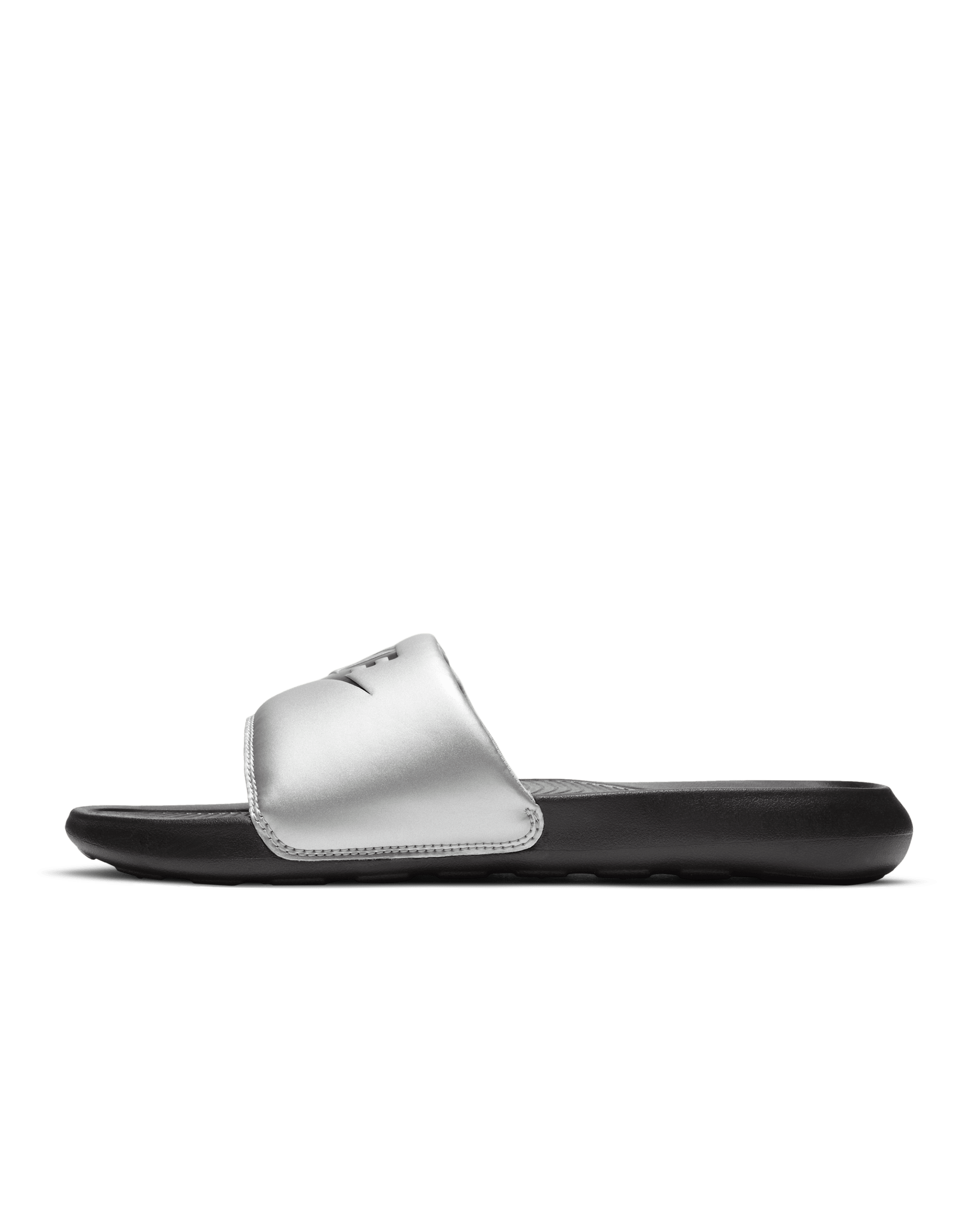 Nike Victori One Women's Slides - Black/Metallic Silver/Black