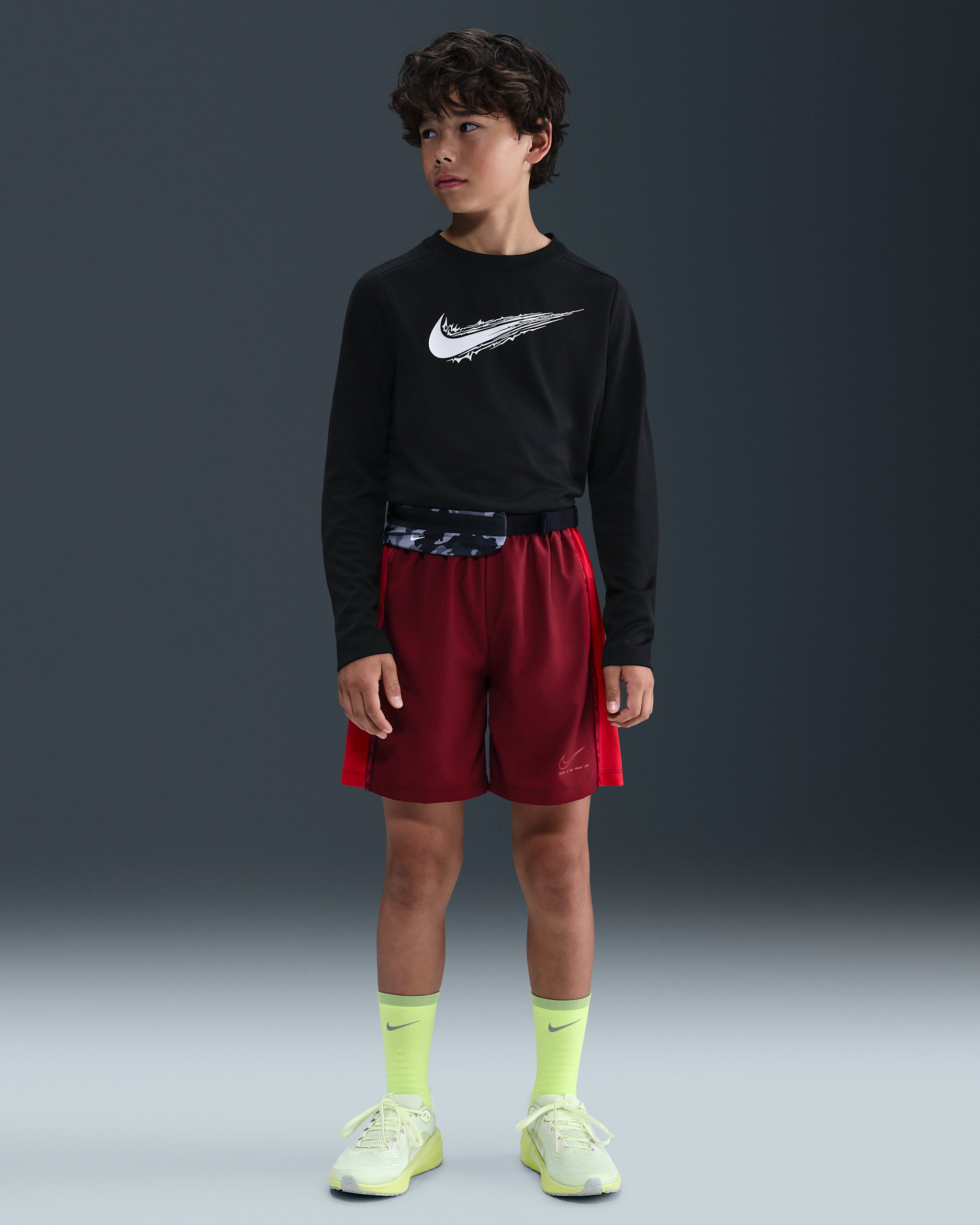 Nike Sportswear Multi Older Kids' (Boys') Dri-FIT Shorts - Team Red/University Red/University Red