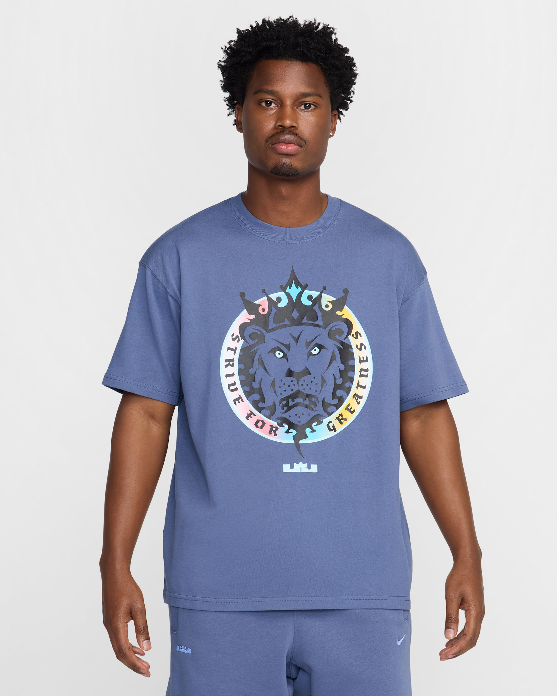 Playera de básquetbol Max90 para hombre LeBron - Azul difuso