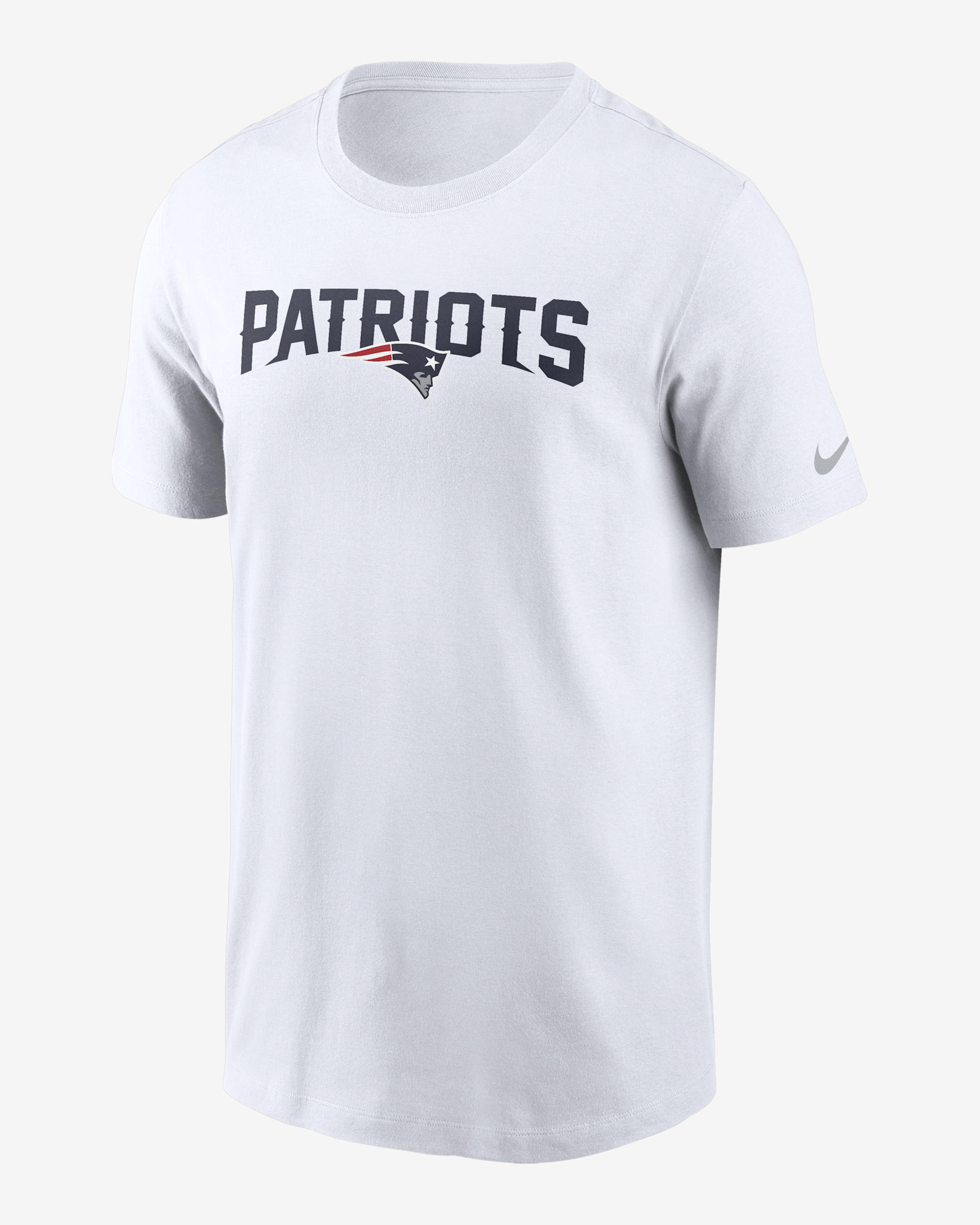 Playera Nike de la NFL para hombre New England Patriots Primetime Wordmark Essential - Blanco