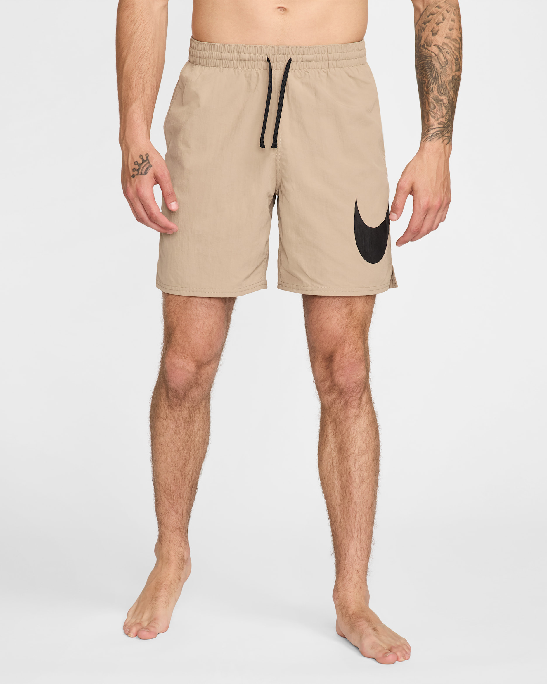 Shorts de vóleibol de 18 cm para hombre Nike Swim - Caqui/Negro/Negro