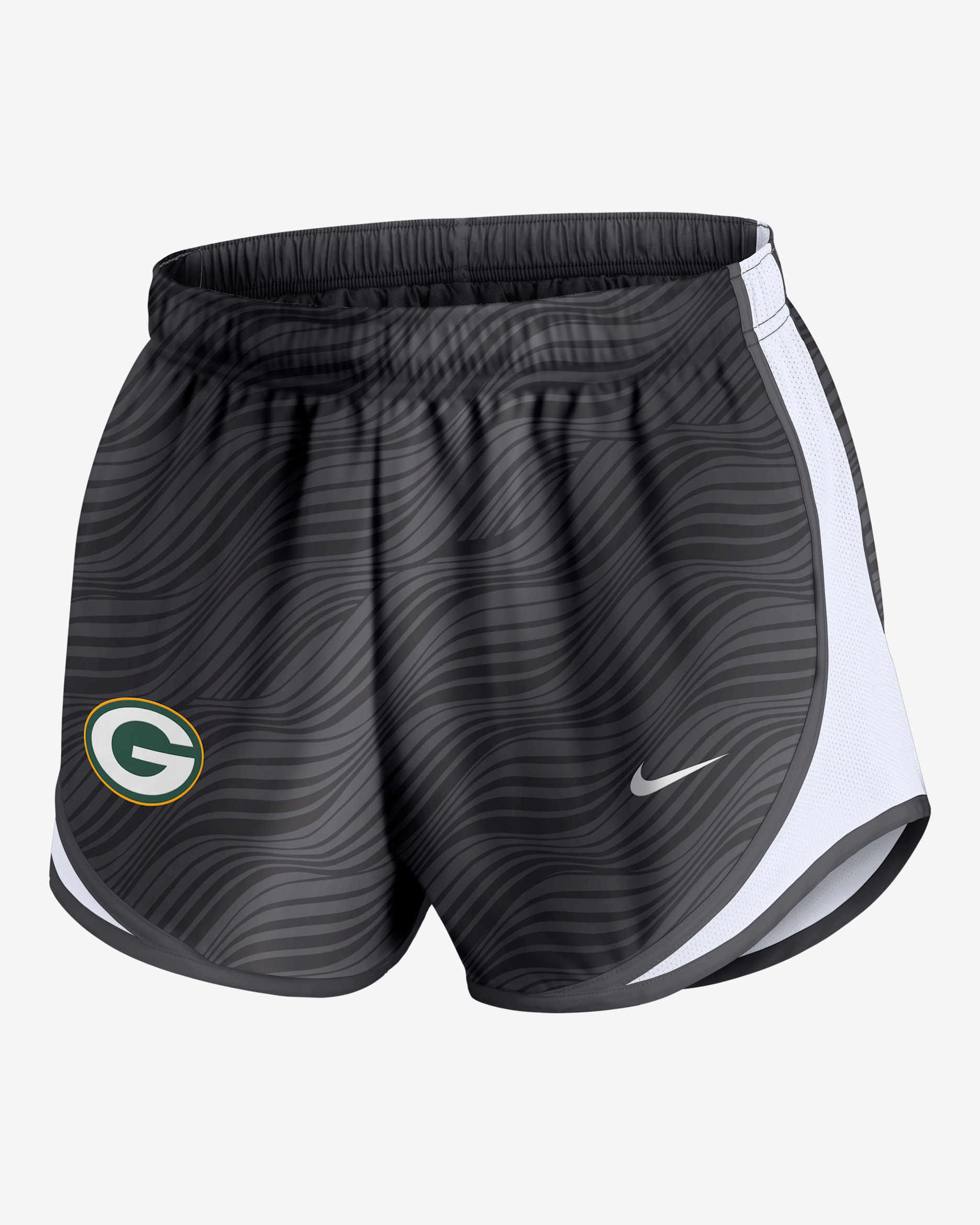Green Bay Packers Tempo Women's Nike Dri-FIT NFL Shorts - Anthracite/White