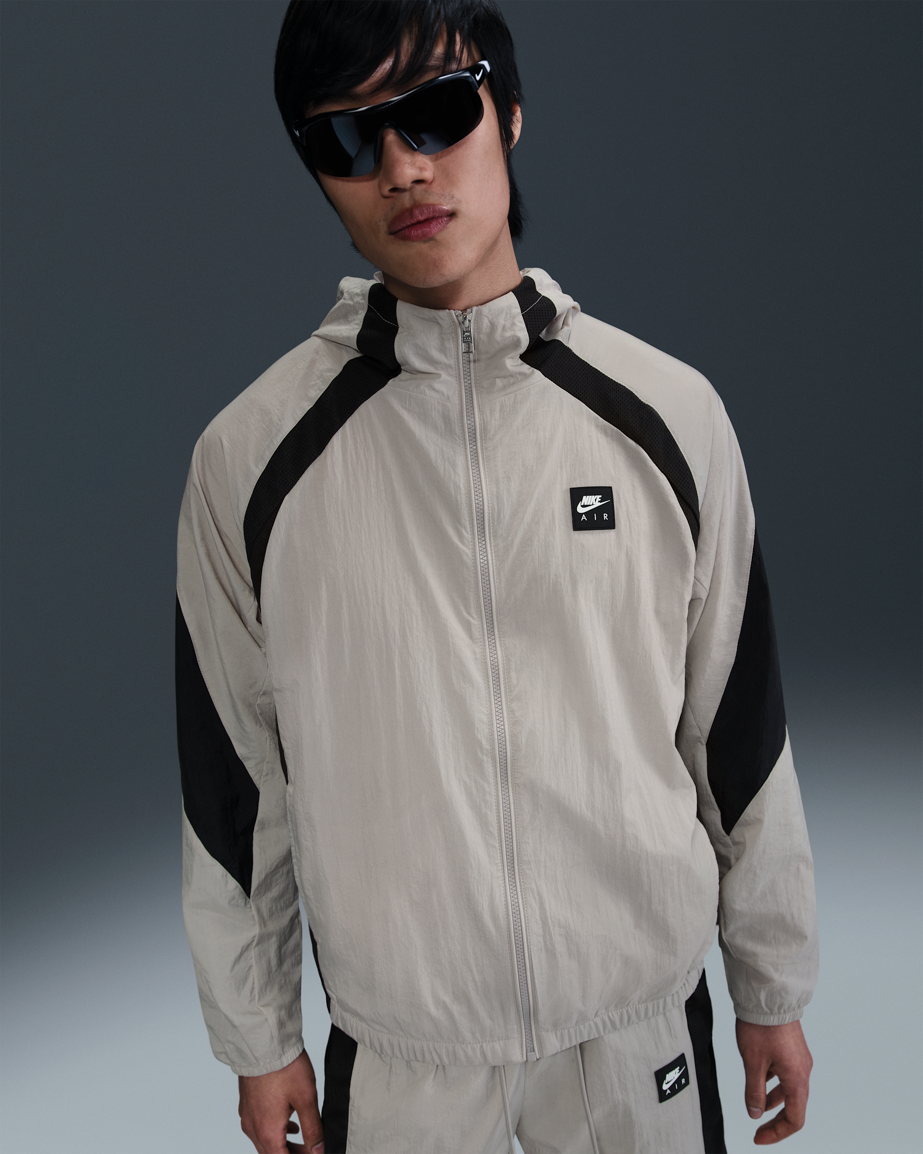 Nike Air Men's Woven Jacket - College Grey/Black/Black