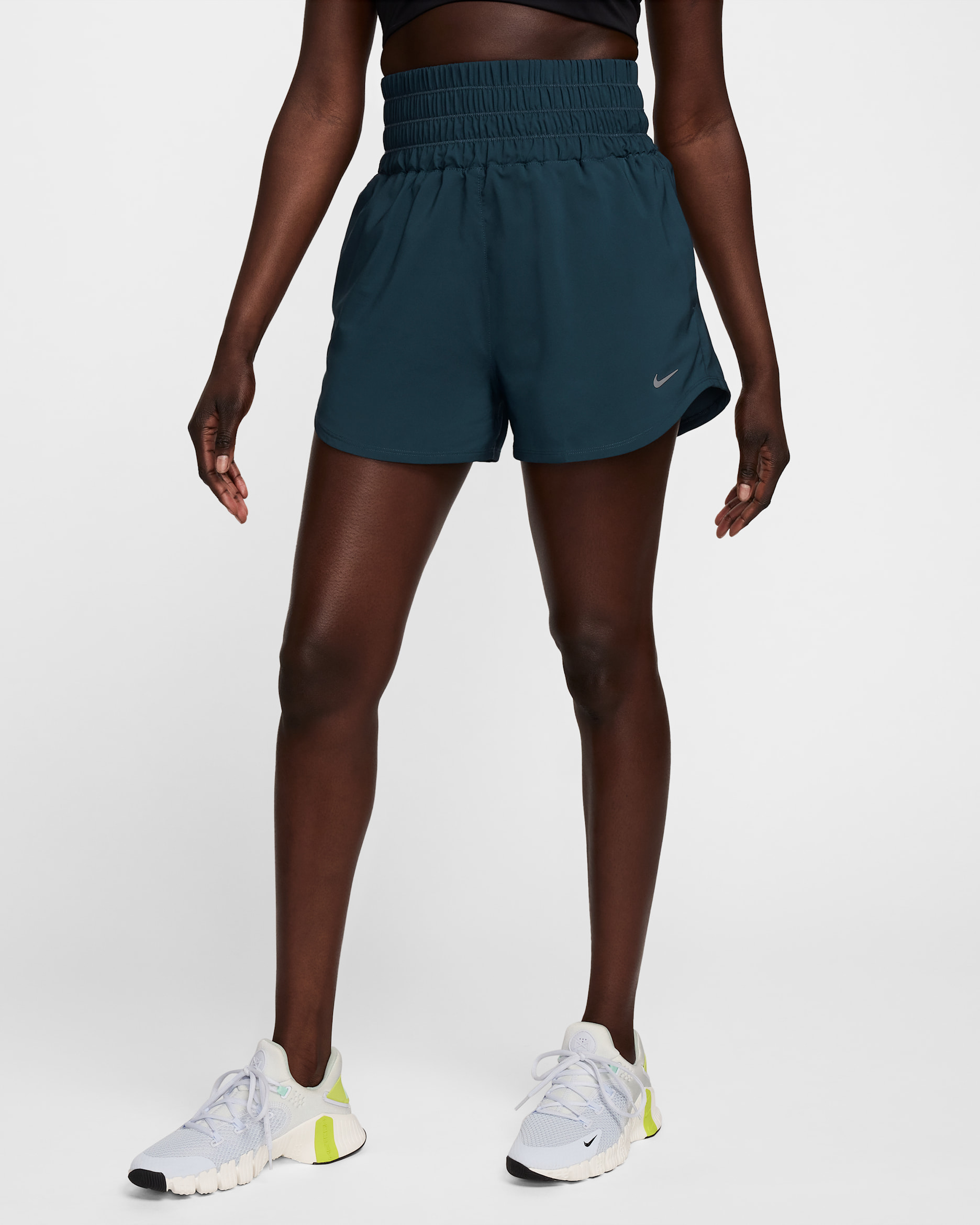Nike One Women's Dri-FIT Ultra High-Waisted 3" Brief-Lined Shorts - Armory Navy