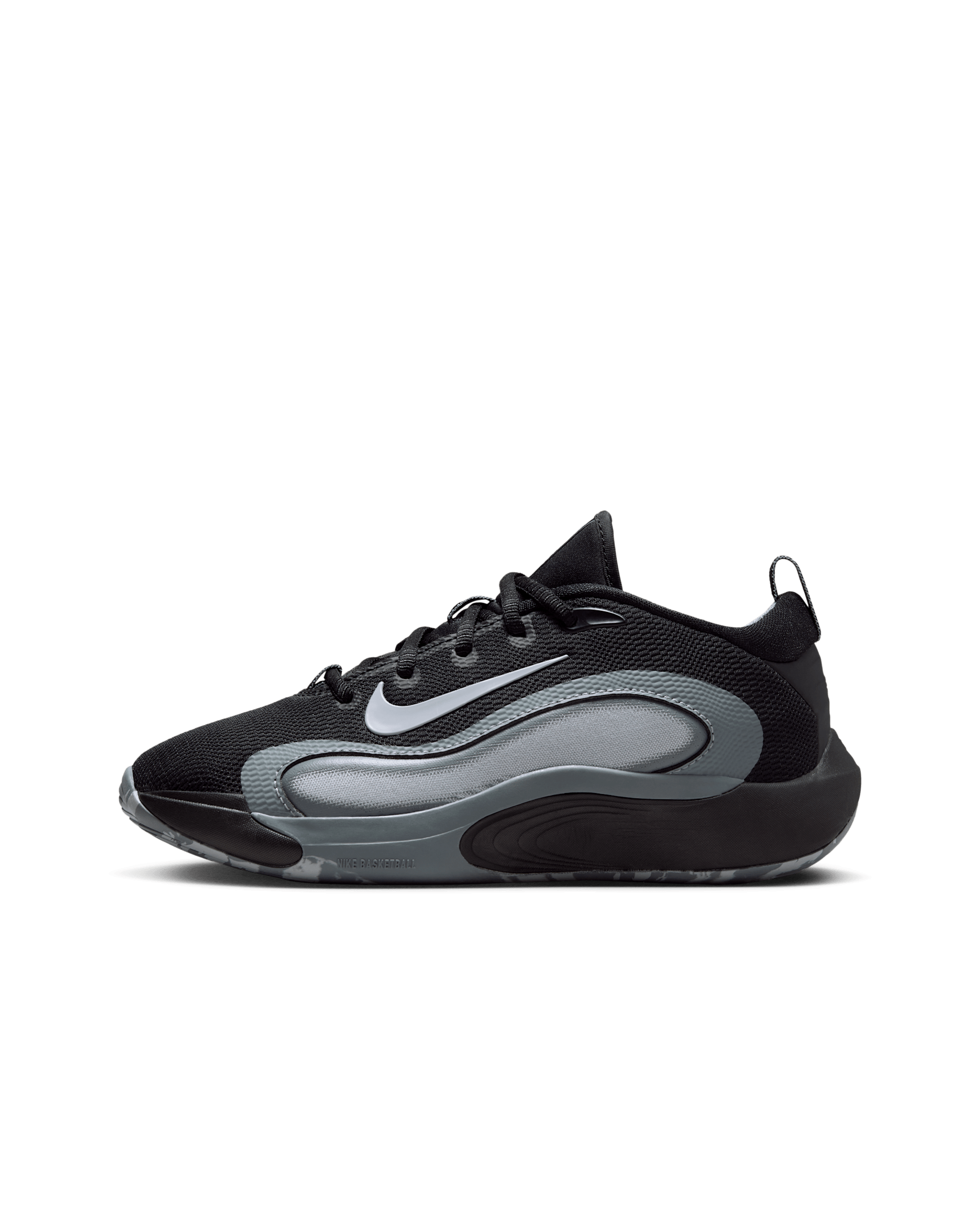 Nike IsoFly Big Kids' Basketball Shoes - Black/Cool Grey/White/Wolf Grey