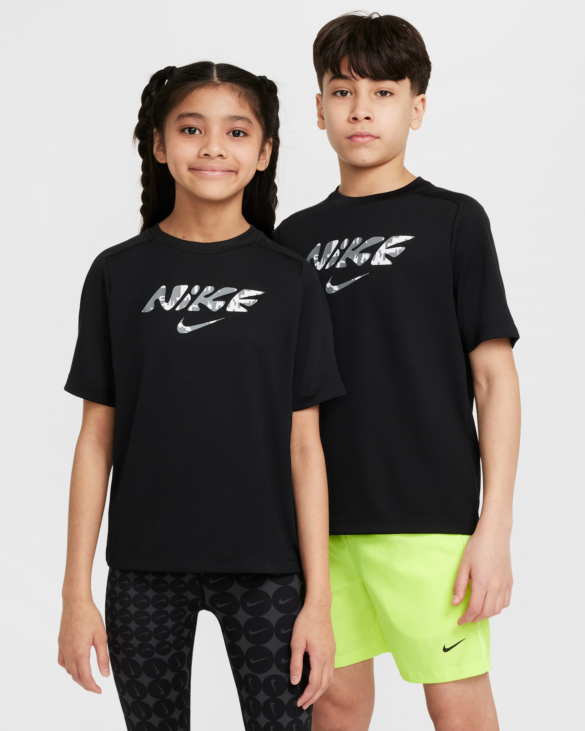 Nike マルチ ジュニア (ボーイズ) Dri-FIT ショートスリーブ トップ - ブラック