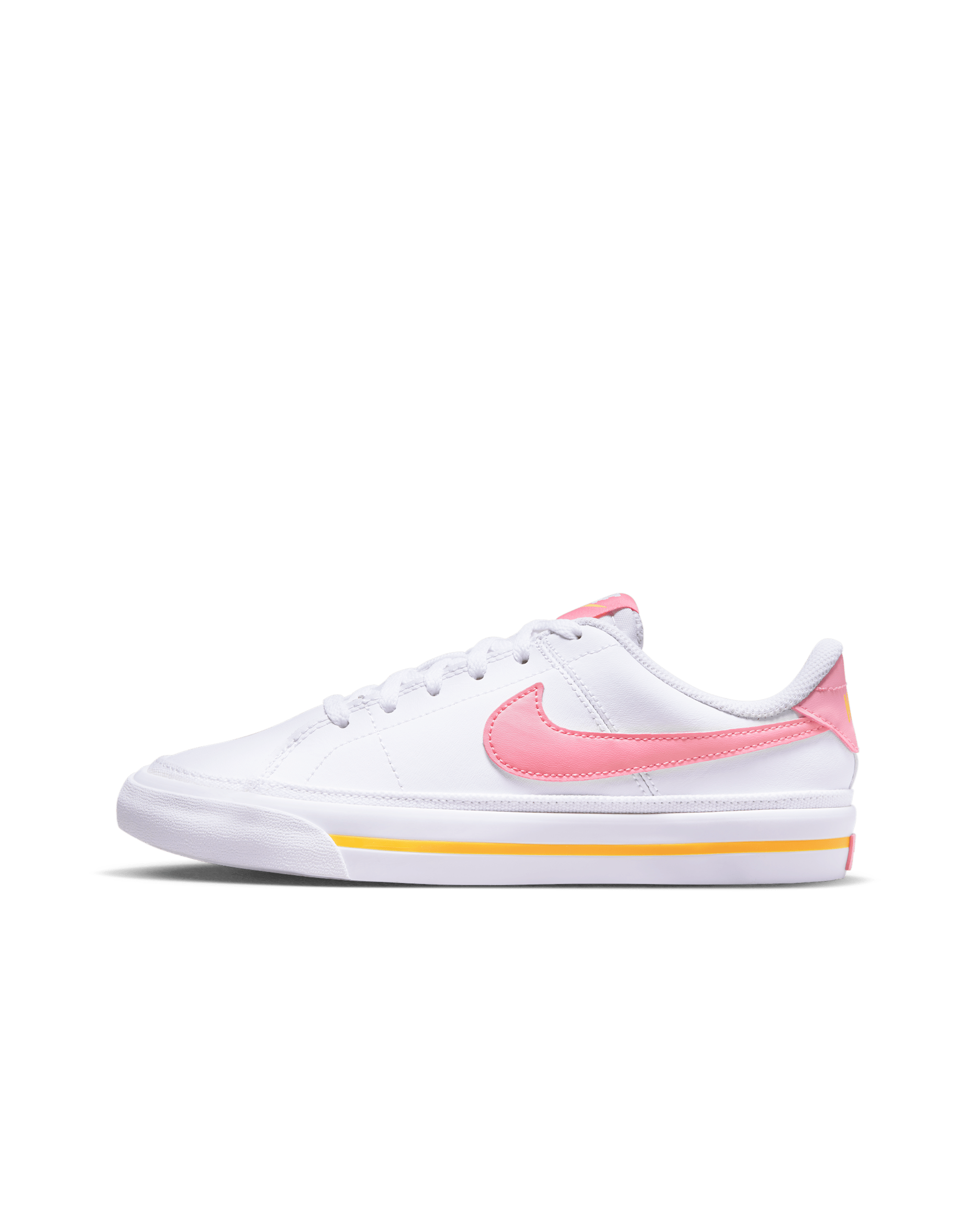 NikeCourt Legacy Older Kids' Shoes - White/Laser Orange/Coral Chalk