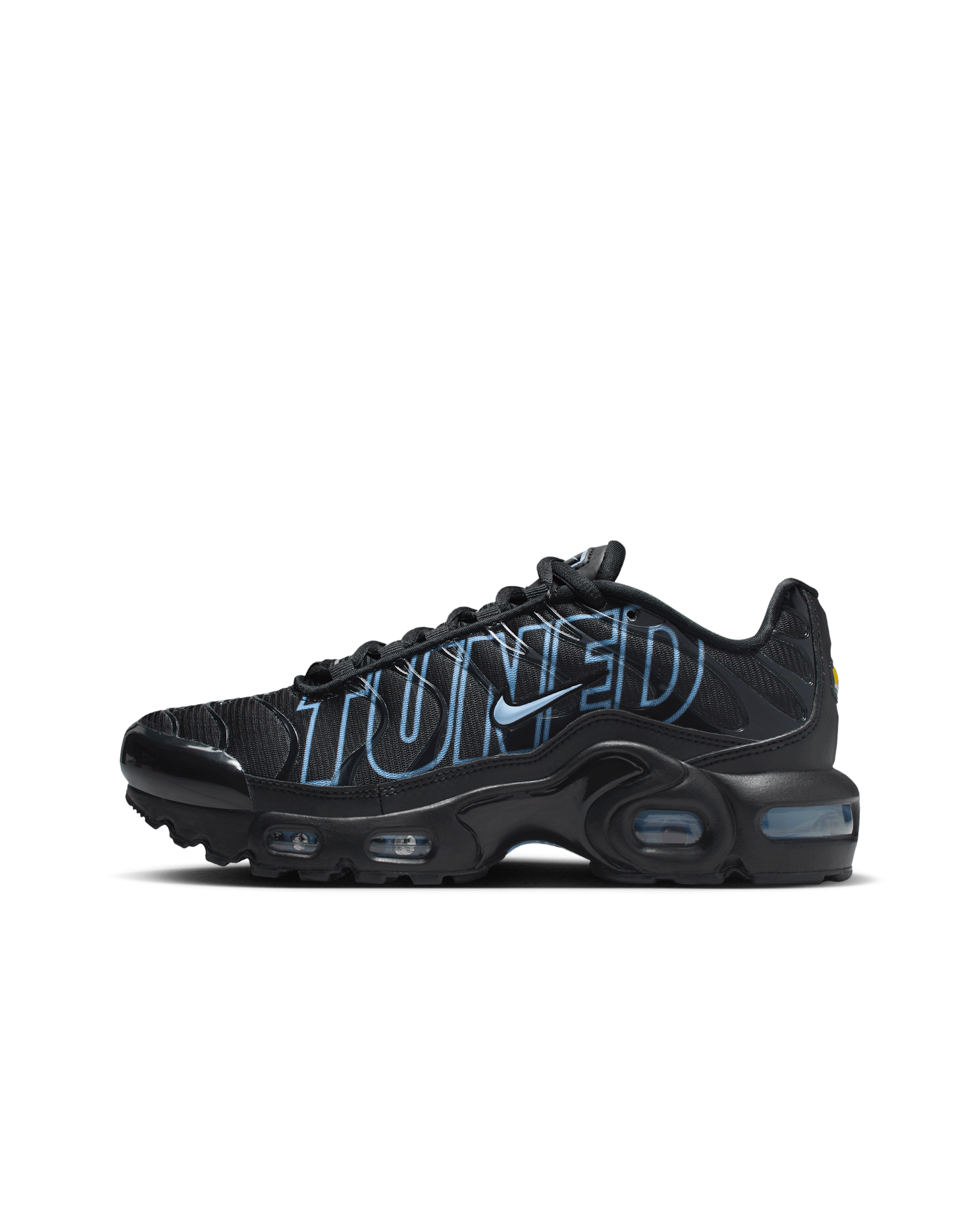 Nike Air Max Plus Older Kids' Shoes - Black/Metallic Silver/Ice Blue