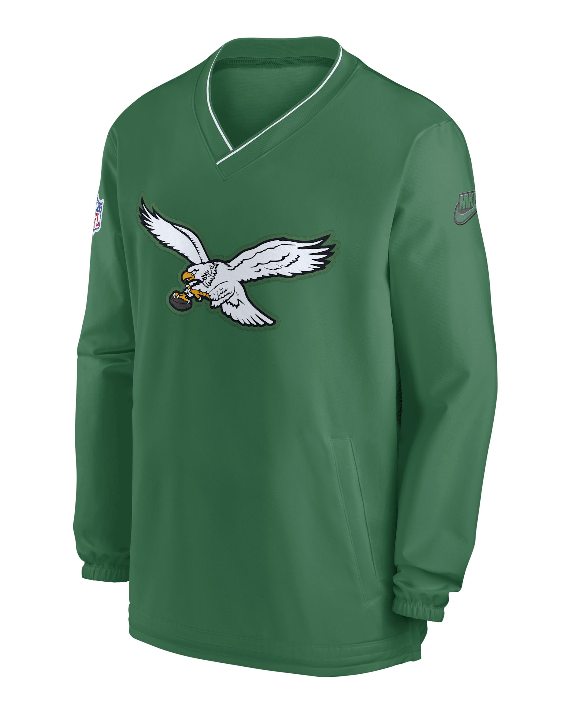Philadelphia Eagles Logo Men's Nike NFL Long-Sleeve Windshirt - Green