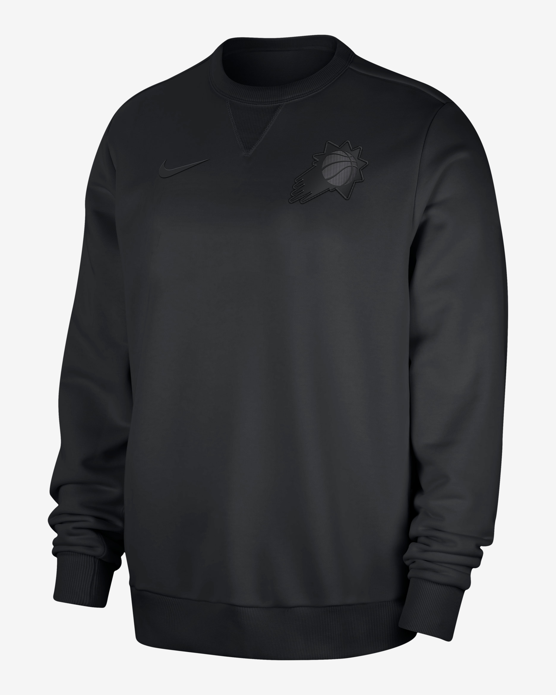 Phoenix Suns Standard Issue Men's Nike Dri-FIT NBA Crew-Neck Sweatshirt - Black/Dark Smoke Grey/Black
