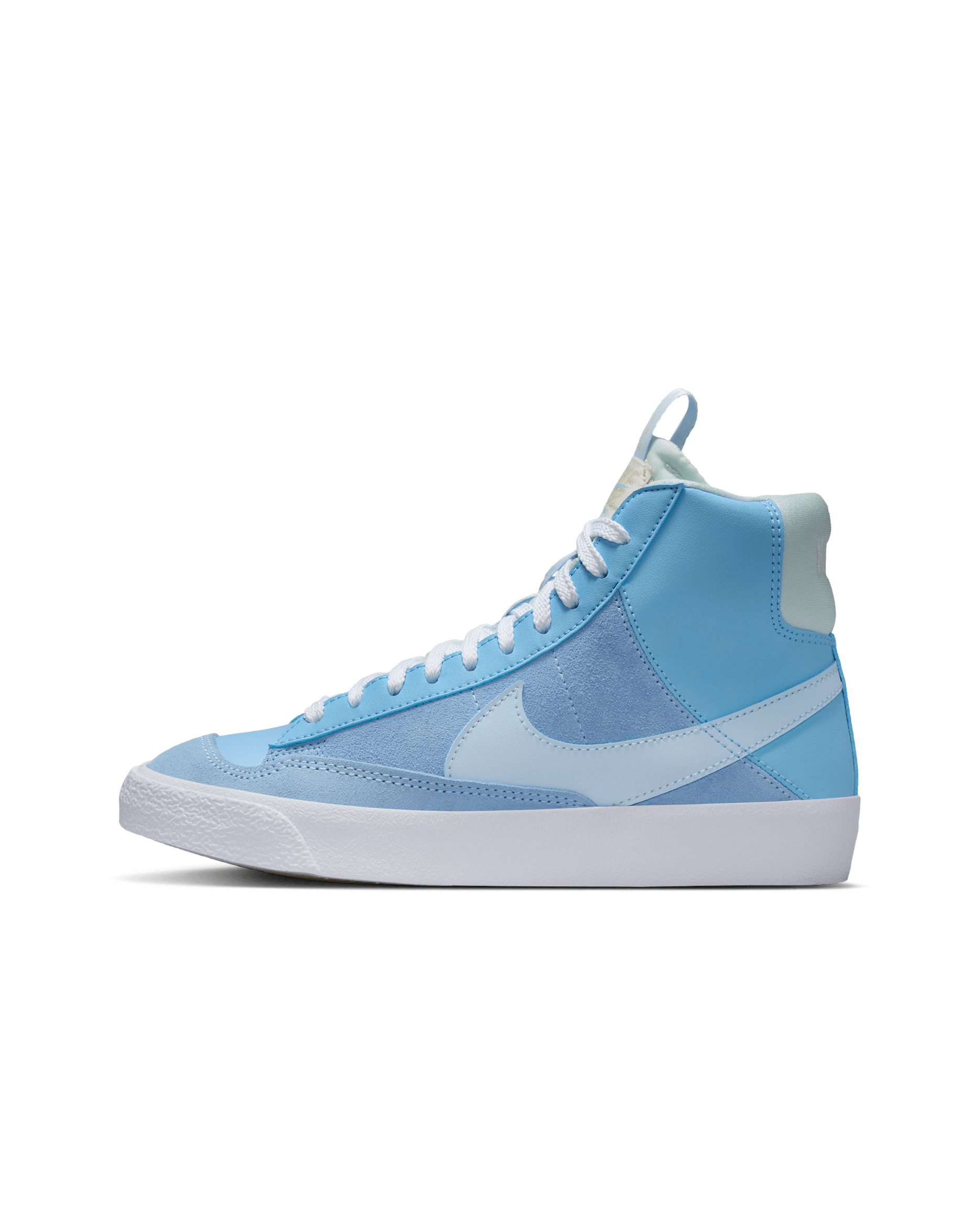 Nike Blazer Mid '77 SE D Big Kids' Shoes - Psychic Blue/Sail/Beach/Blue Tint