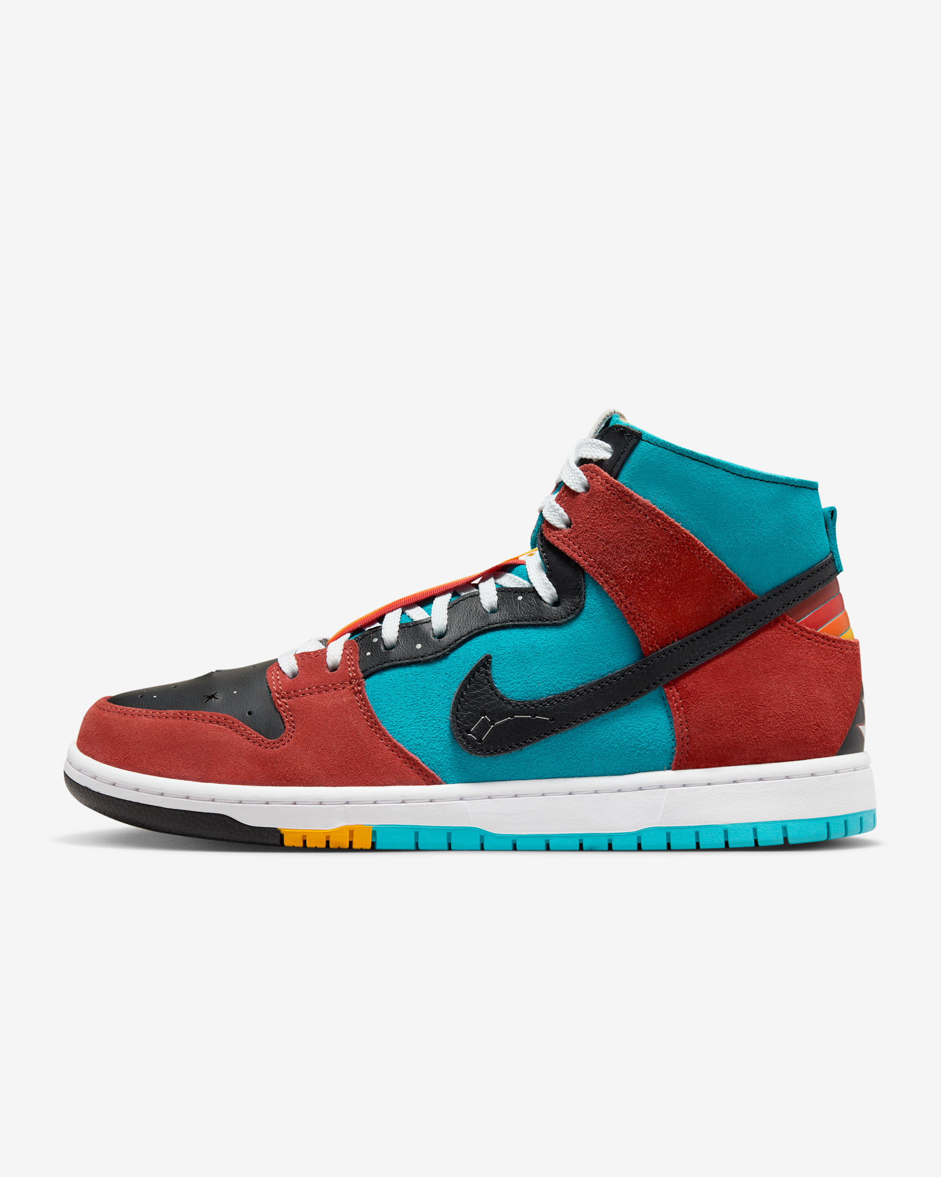 Tenis para hombre Nike SB Dunk High Decon - Azul turquesa/Naranja fuerte/Negro