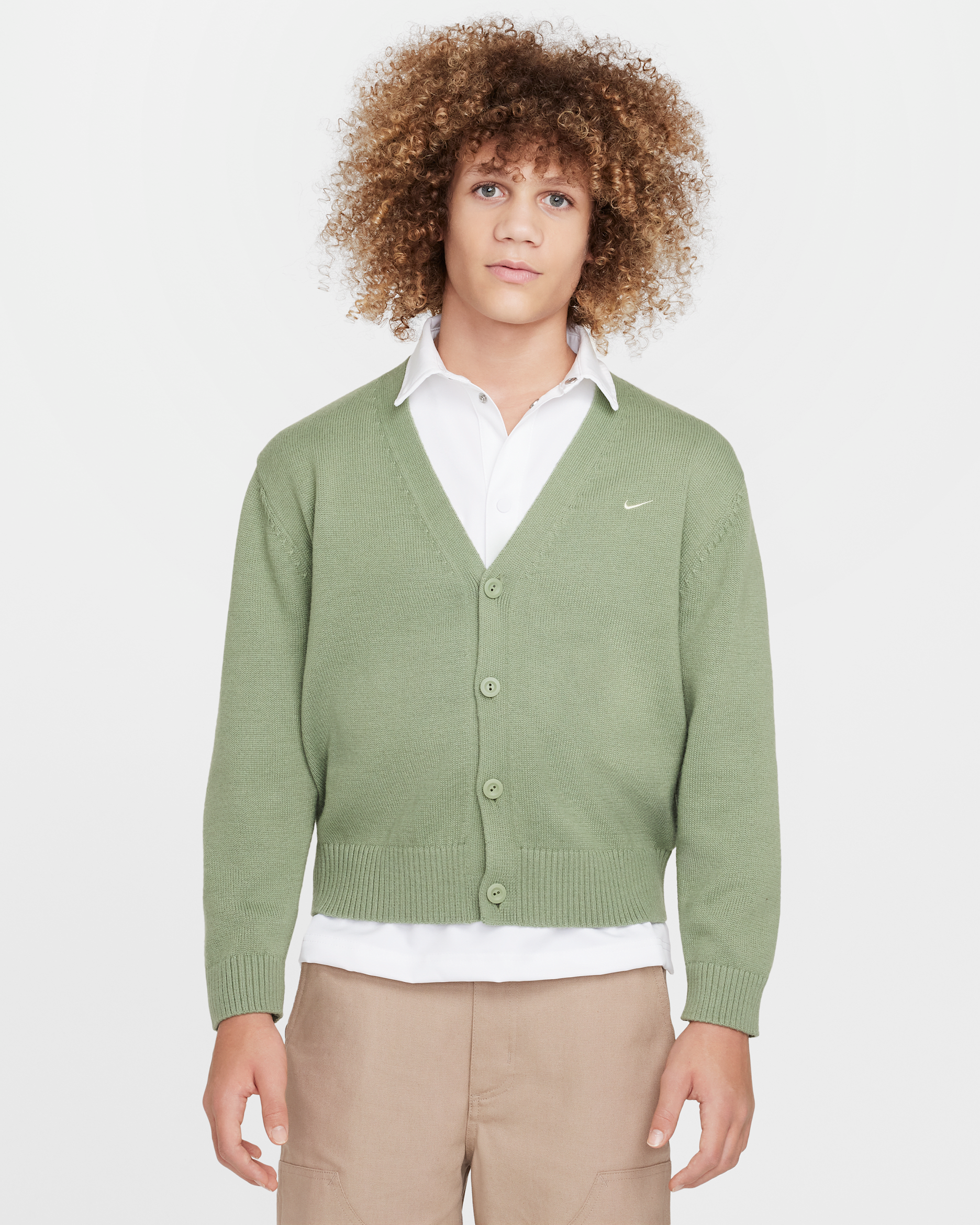 Kardigan Nike Sportswear Metro Ground pro větší děti - Oil Green