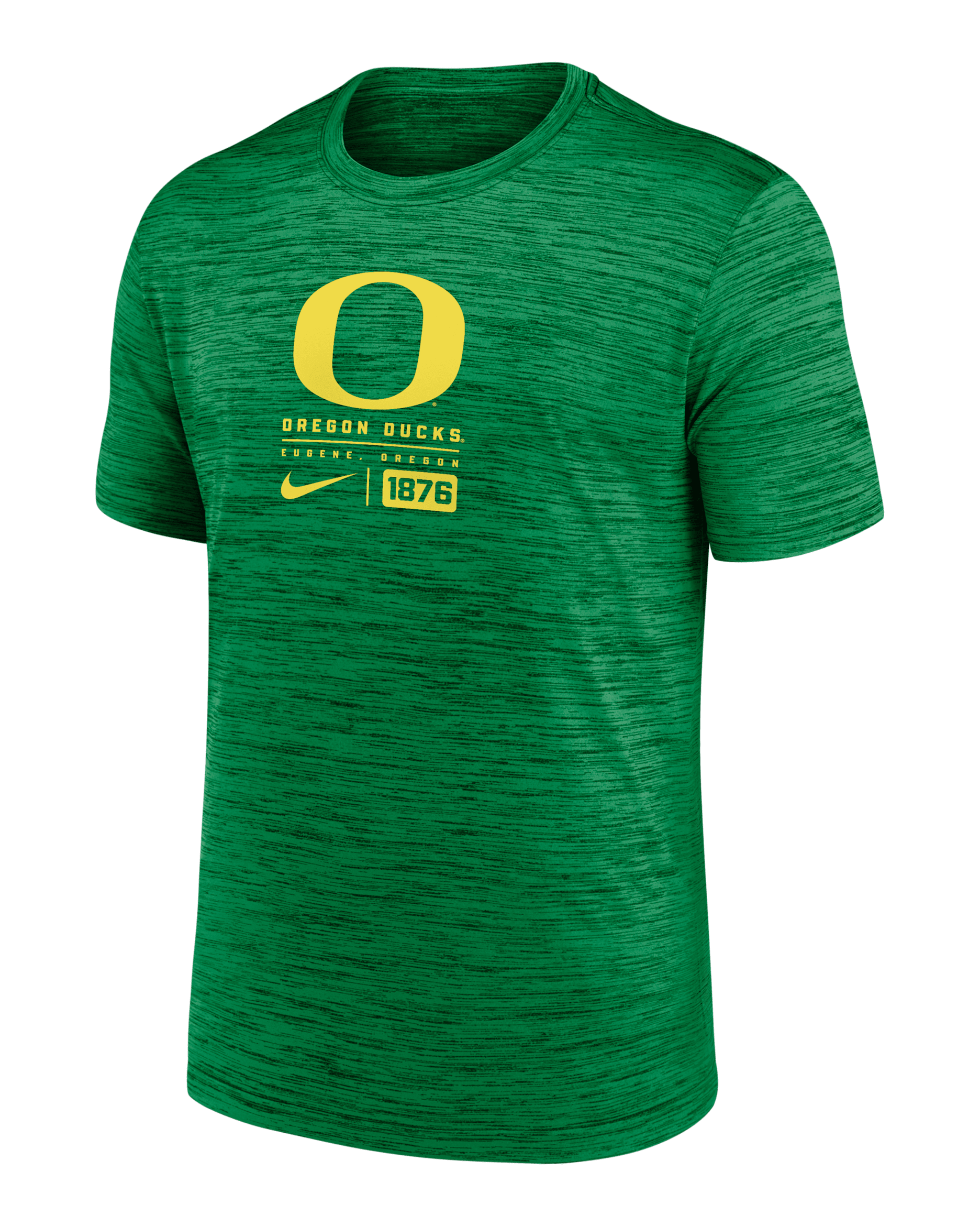 Oregon Ducks Campus Center Block Velocity Men's Nike Dri-FIT College T-Shirt - Green