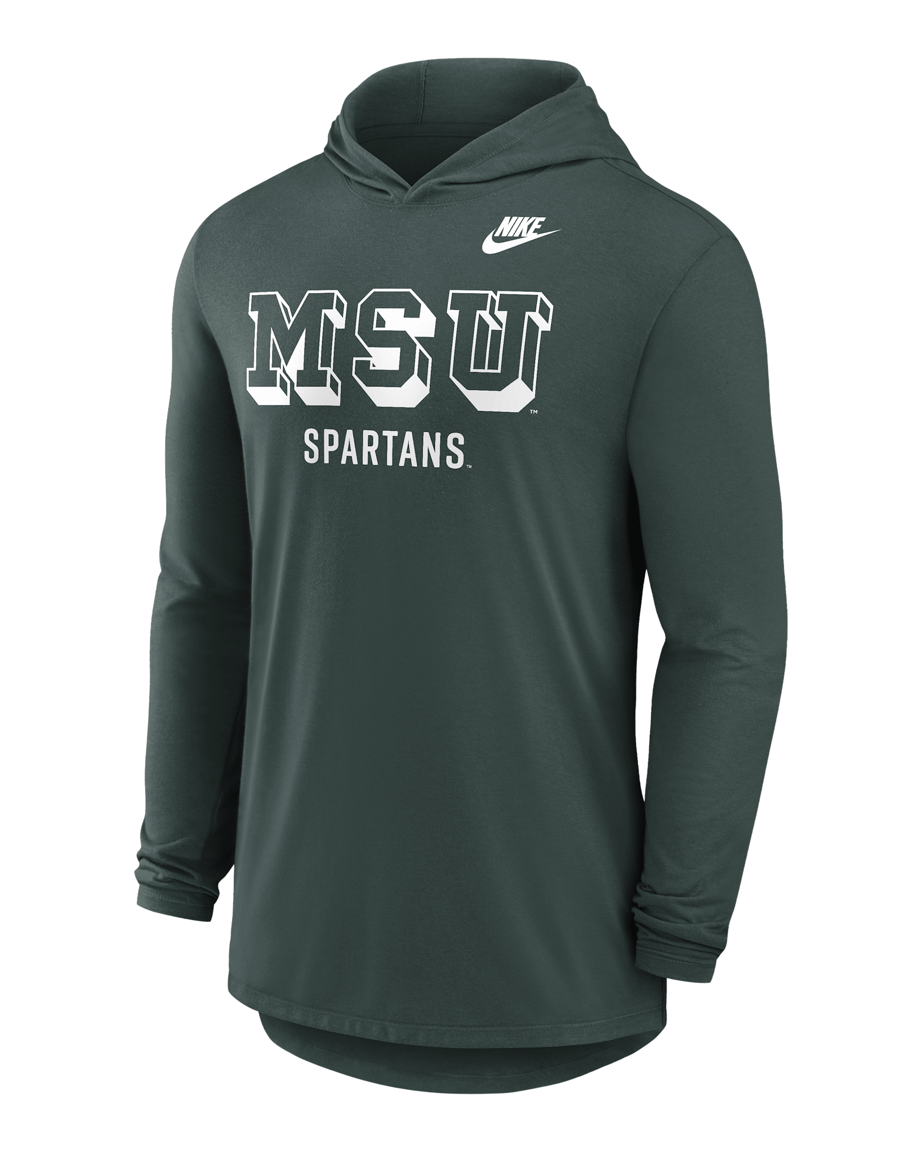 Michigan State Legacy Men's Nike Dri-FIT College Long-Sleeve Hooded T-Shirt - Green