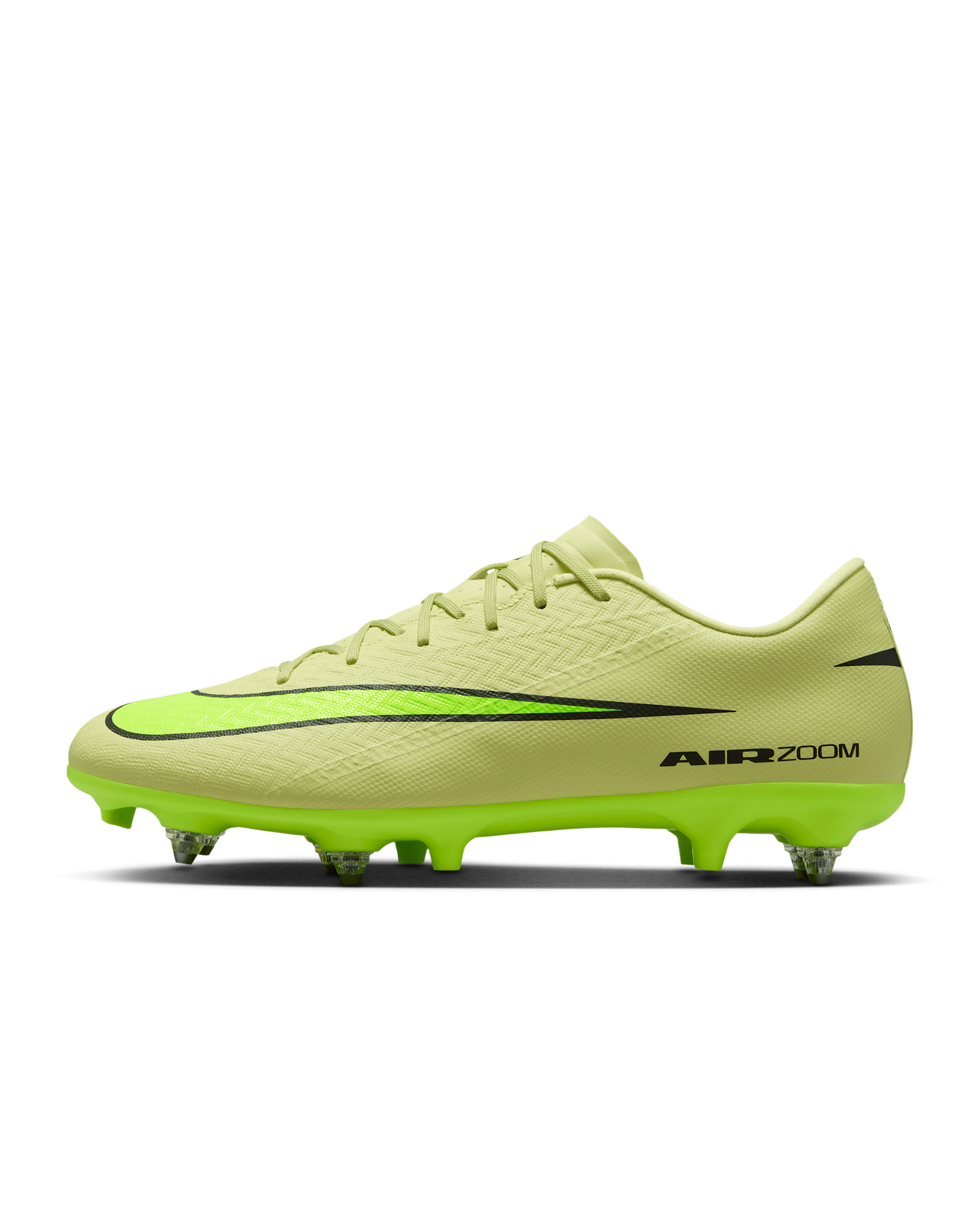 Nike Mercurial Vapor 16 Academy Low-Top-Fußballschuh für weichen Rasen - Limelight/Hyper Crimson/Volt
