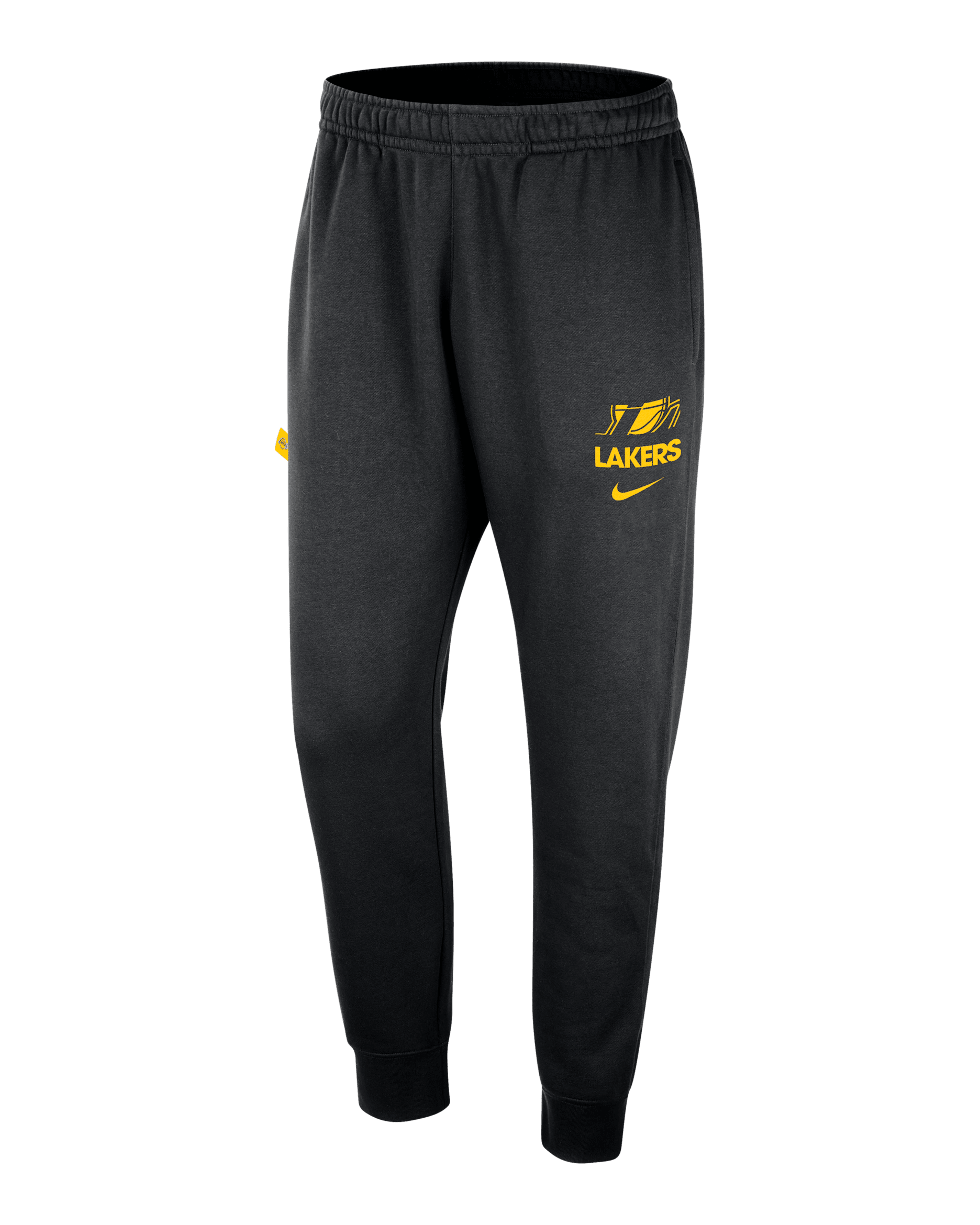 Los Angeles Lakers Club Courtside Men's Nike NBA Joggers - Black/Amarillo