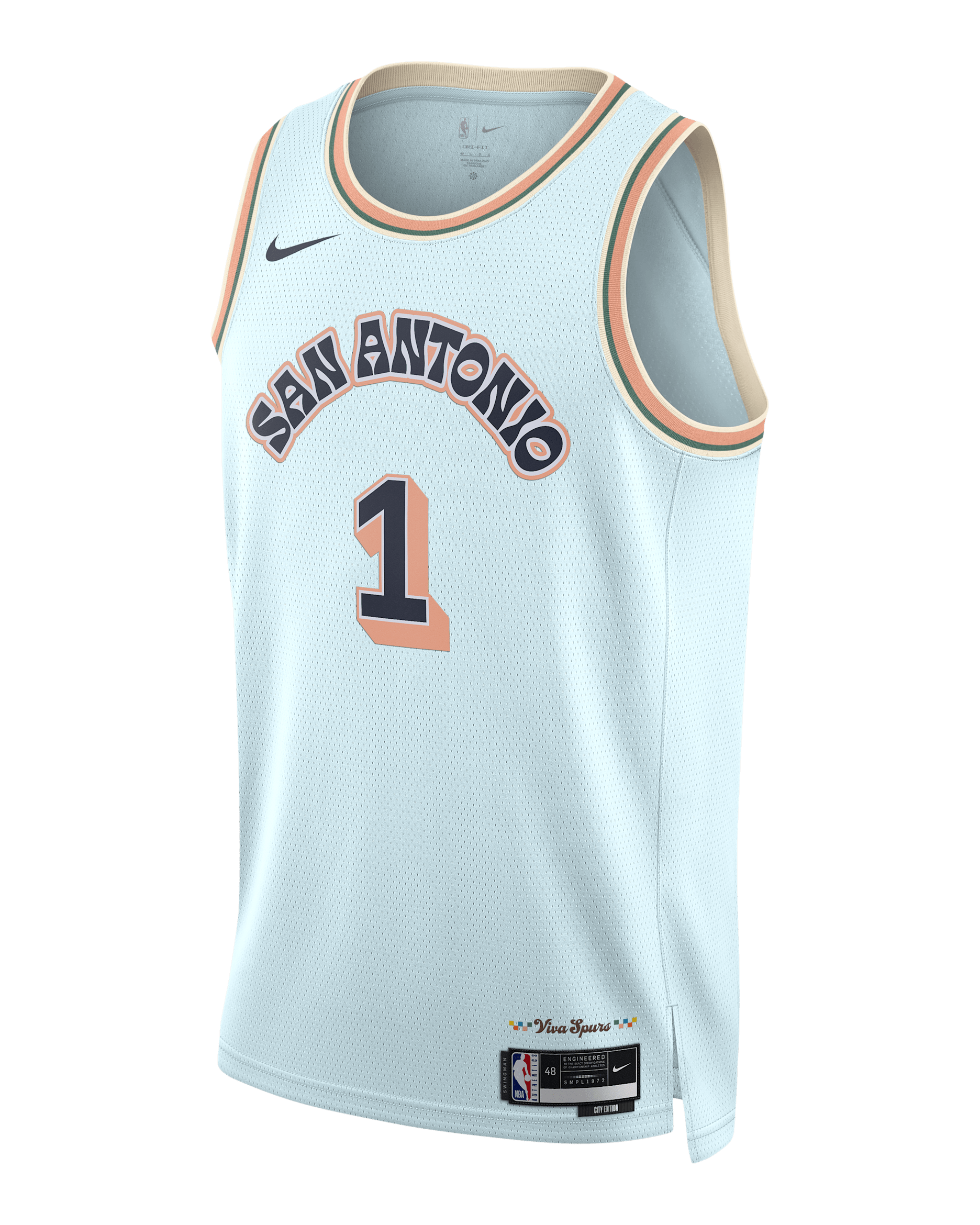 Victor Wembanyama San Antonio Spurs 2024/25 City Edition Men's Nike Dri-FIT NBA Swingman Jersey - Glacier Blue