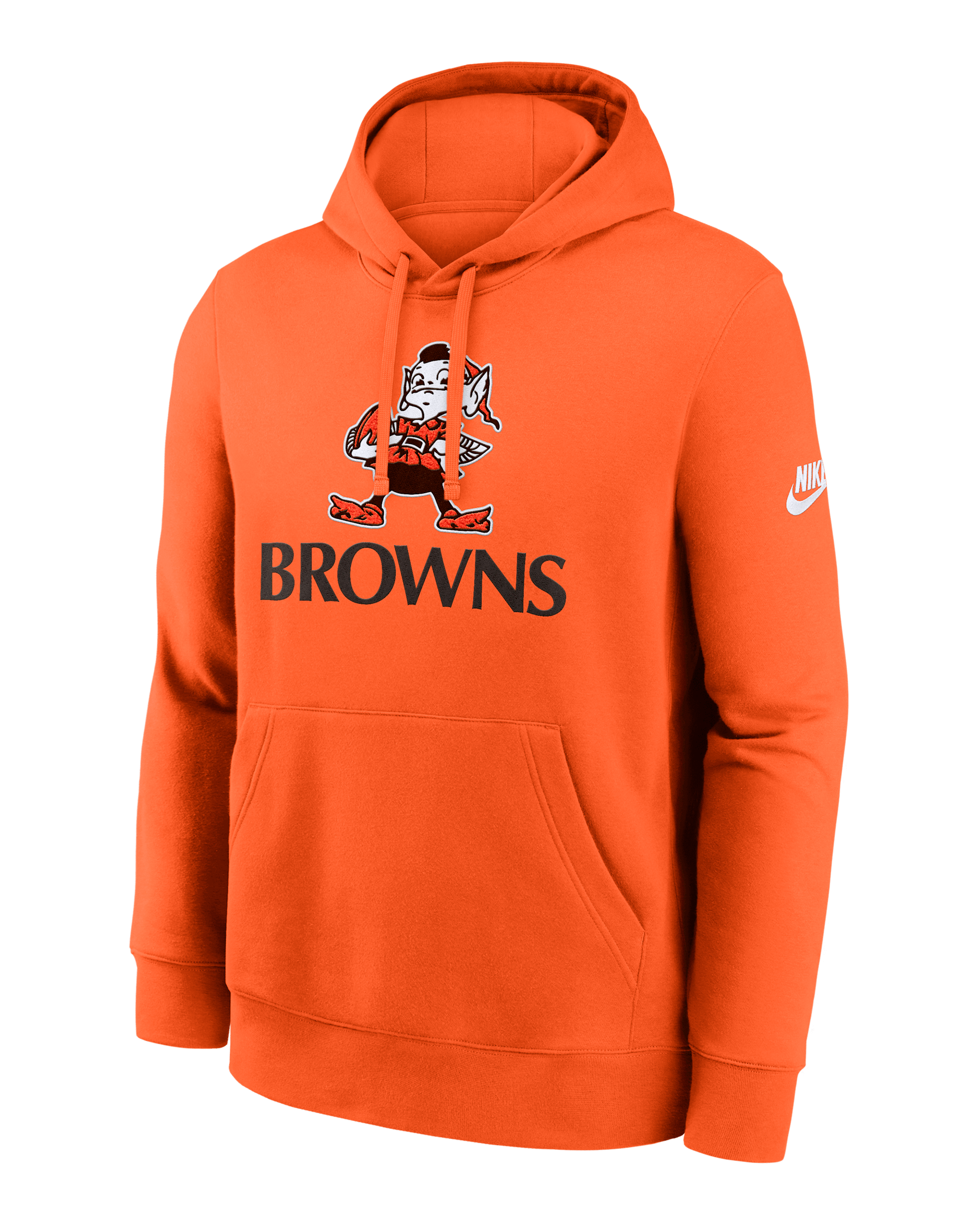 Sudadera con gorro sin cierre Nike de la NFL para hombre Cleveland Browns Best Season Rewind Club - Naranja