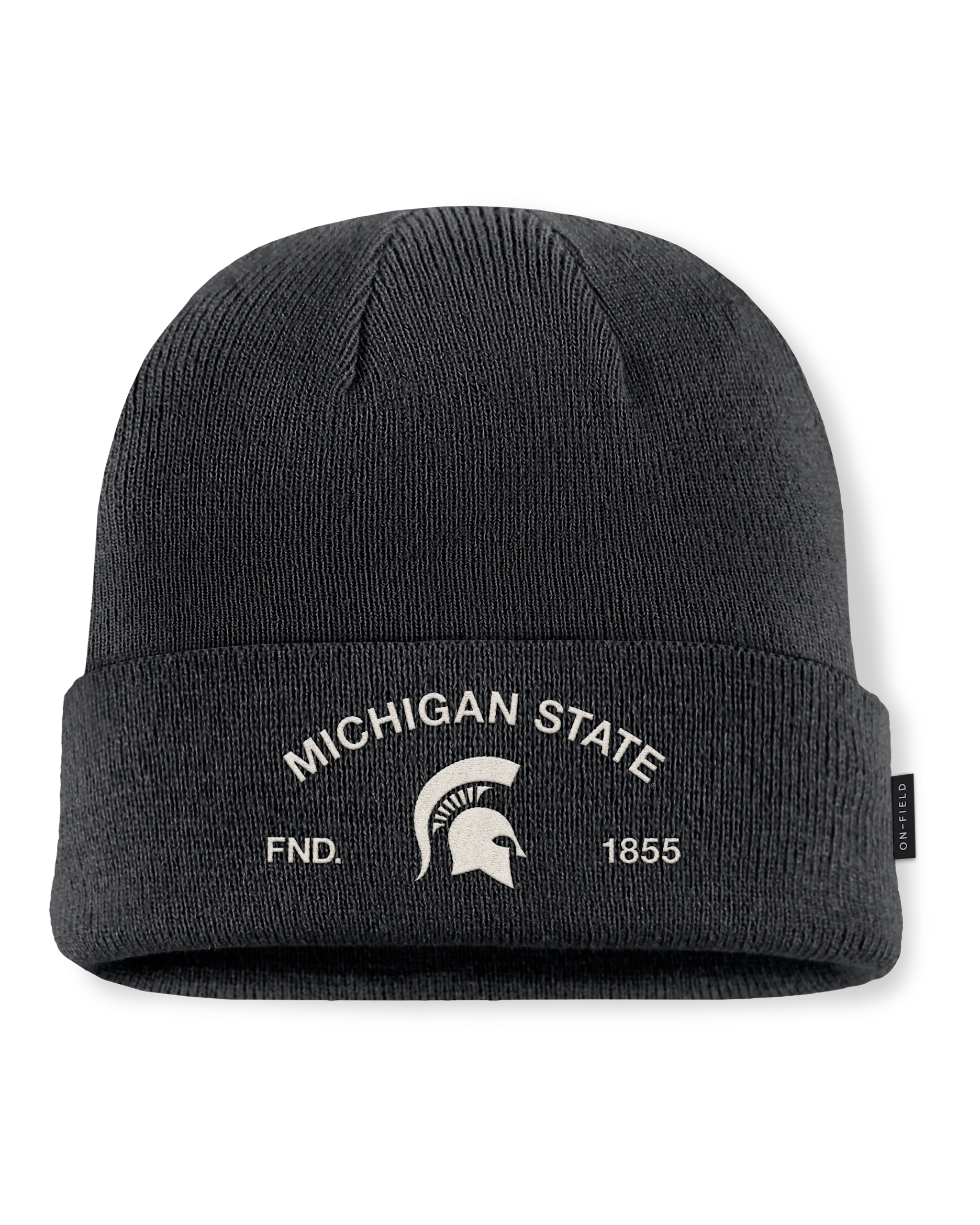 Gorro con dobladillo universitario Nike para hombre Michigan State 2025 Military Appreciation - Negro