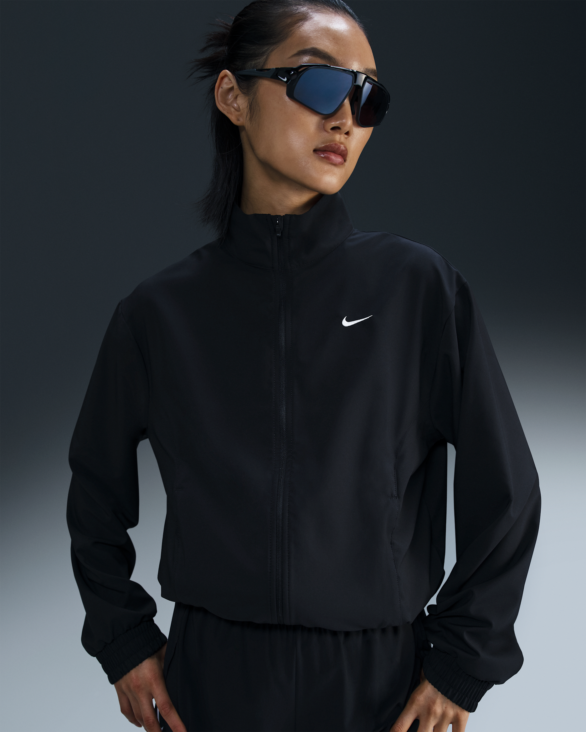 나이키 원 릴랙스드 여성 드라이 핏 재킷 - 블랙/블랙/블랙/화이트