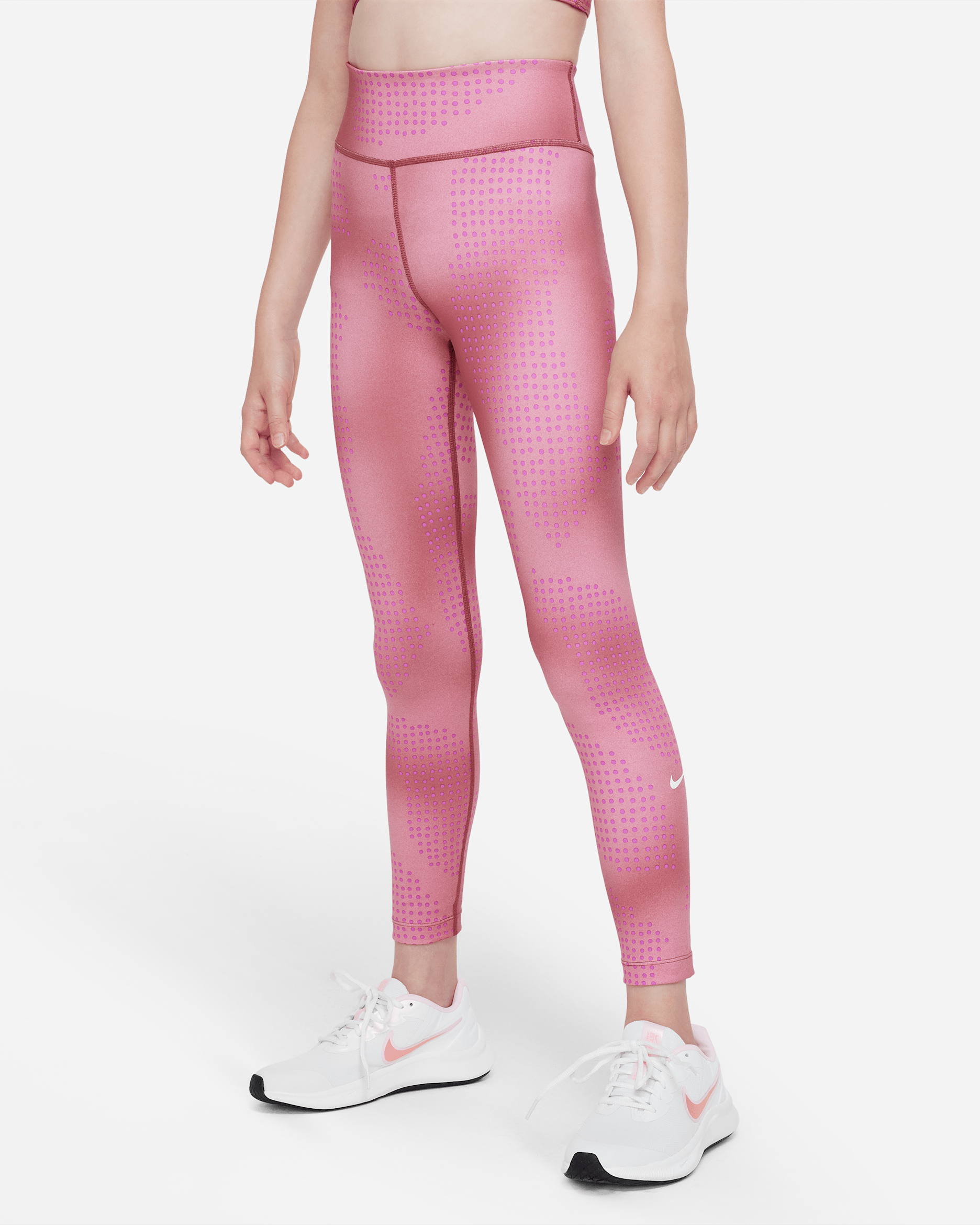 Nike Dri-FIT One 大童 (女童) 內搭褲 - Canyon Rust/白色