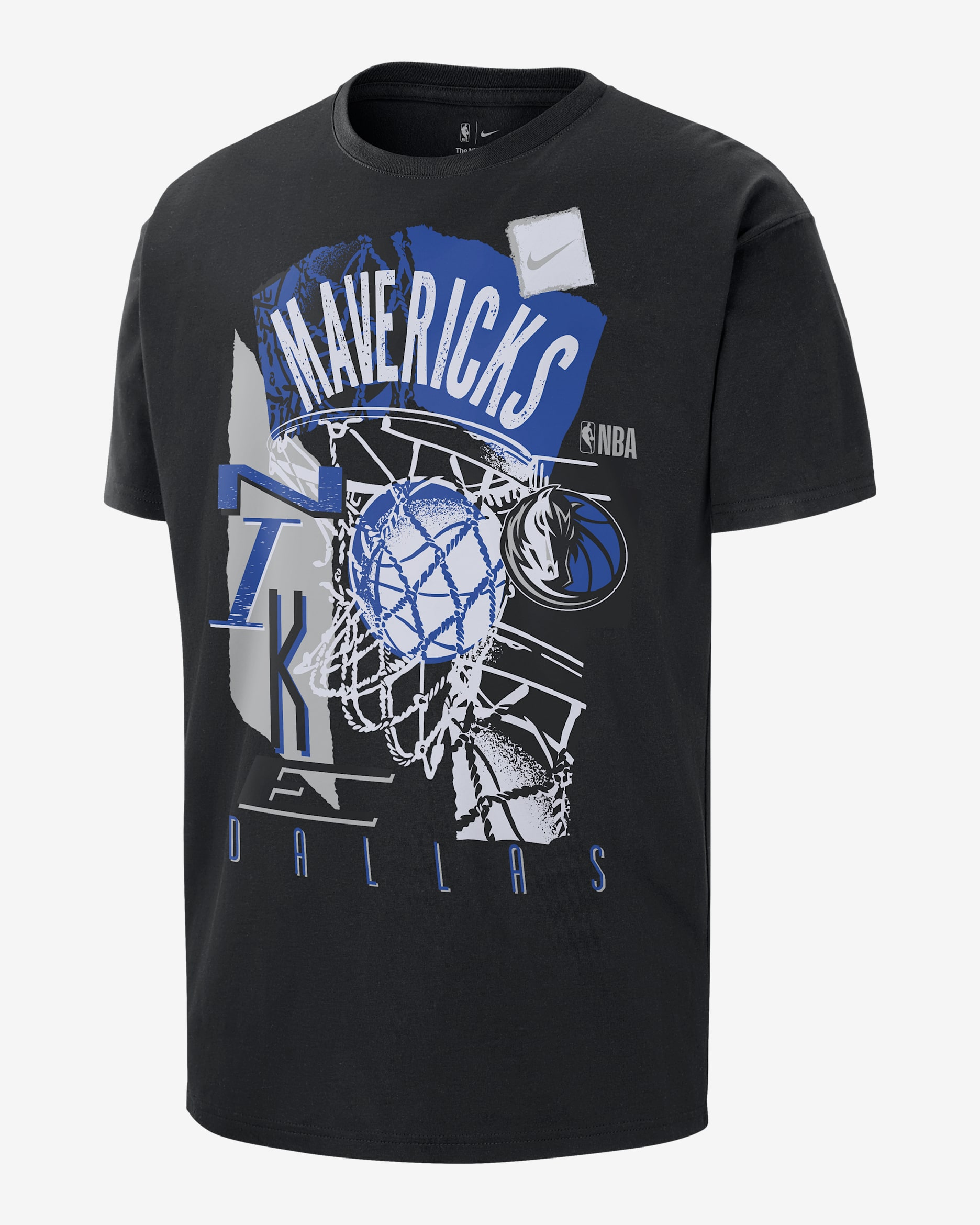 Dallas Mavericks Courtside Men's Nike NBA Vintage T-Shirt - Black