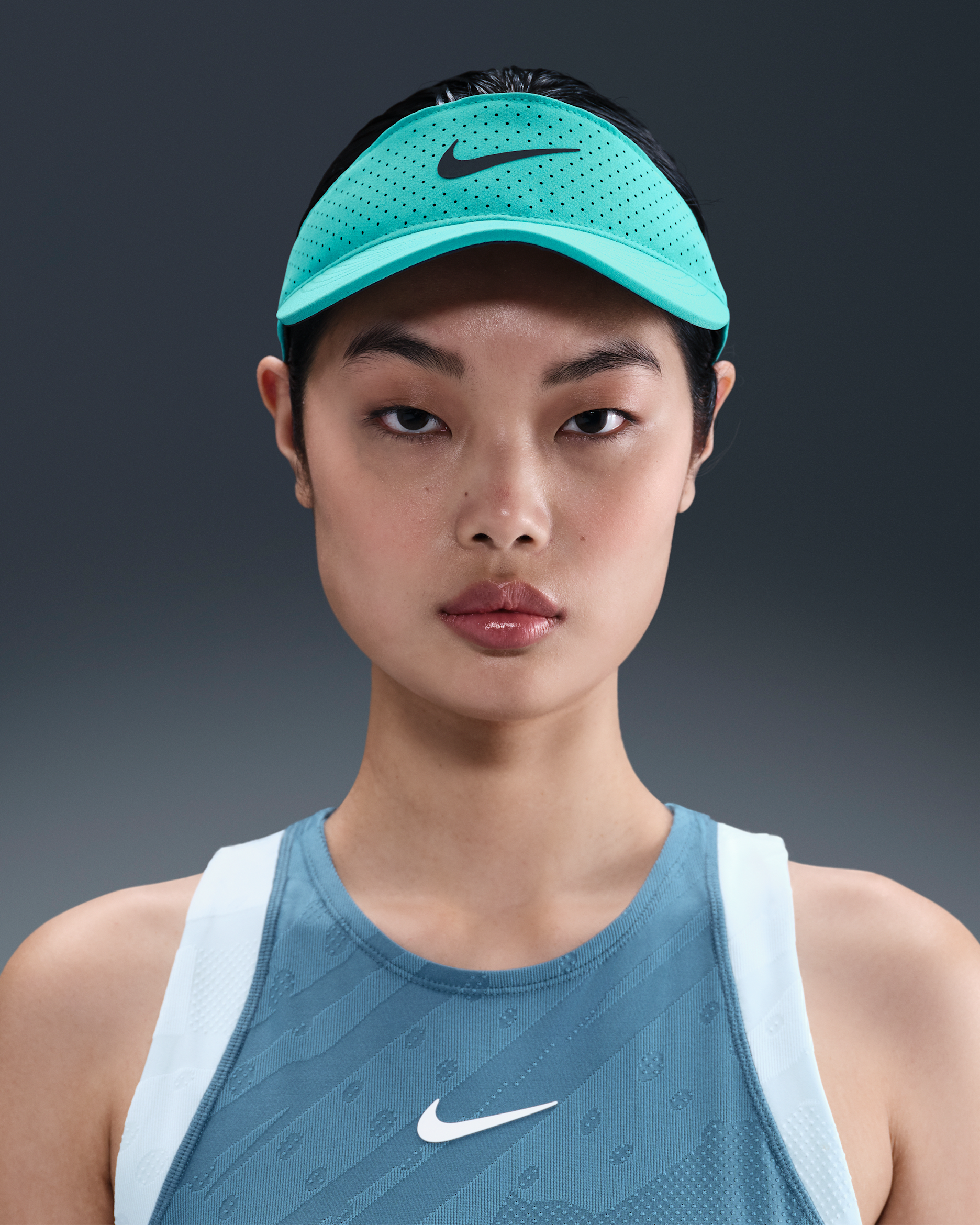 Nike Dri-FIT ADV Ace Tennis Visor - Dusty Cactus/Anthracite/Black